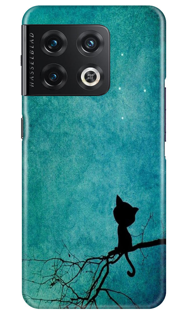 Moon cat Mobile Back Case for OnePlus 10 Pro 5G (Design - 70) Moon cat Case for OnePlus 10 Pro 5G