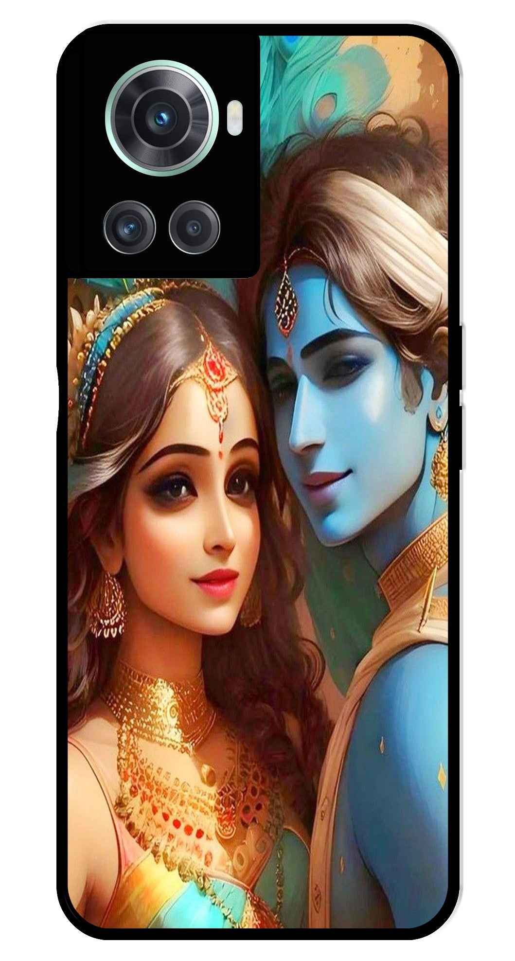 Lord Radha Krishna Metal Mobile Case for OnePlus 10R Lord Radha Krishna Metal Mobile Case for OnePlus 10R