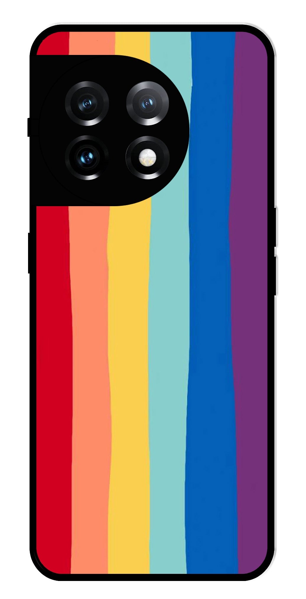 Rainbow MultiColor Metal Mobile Case for OnePlus 11R 5G Metal Case Rainbow MultiColor Metal Mobile Case for OnePlus 11R 5G Metal Case