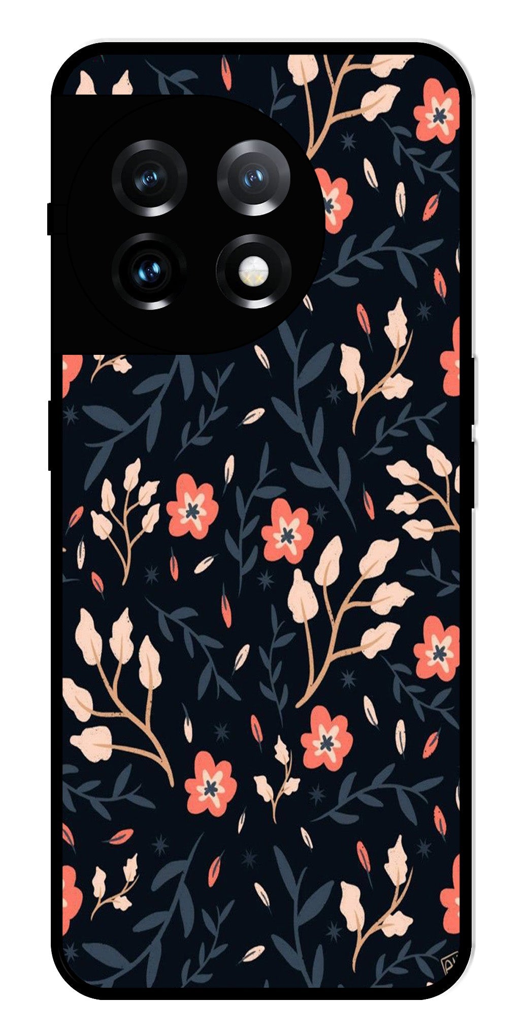 Floral Pattern Metal Mobile Case for OnePlus 11 5G Metal Case Floral Pattern Metal Mobile Case for OnePlus 11 5G Metal Case