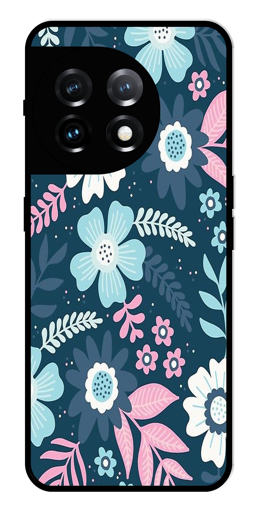 Flower Leaves Design Metal Mobile Case for OnePlus 11R 5G Metal Case Flower Leaves Design Metal Mobile Case for OnePlus 11R 5G Metal Case