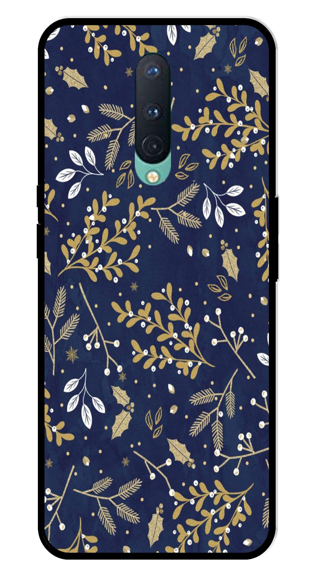 Floral Pattern Metal Mobile Case for OnePlus 8