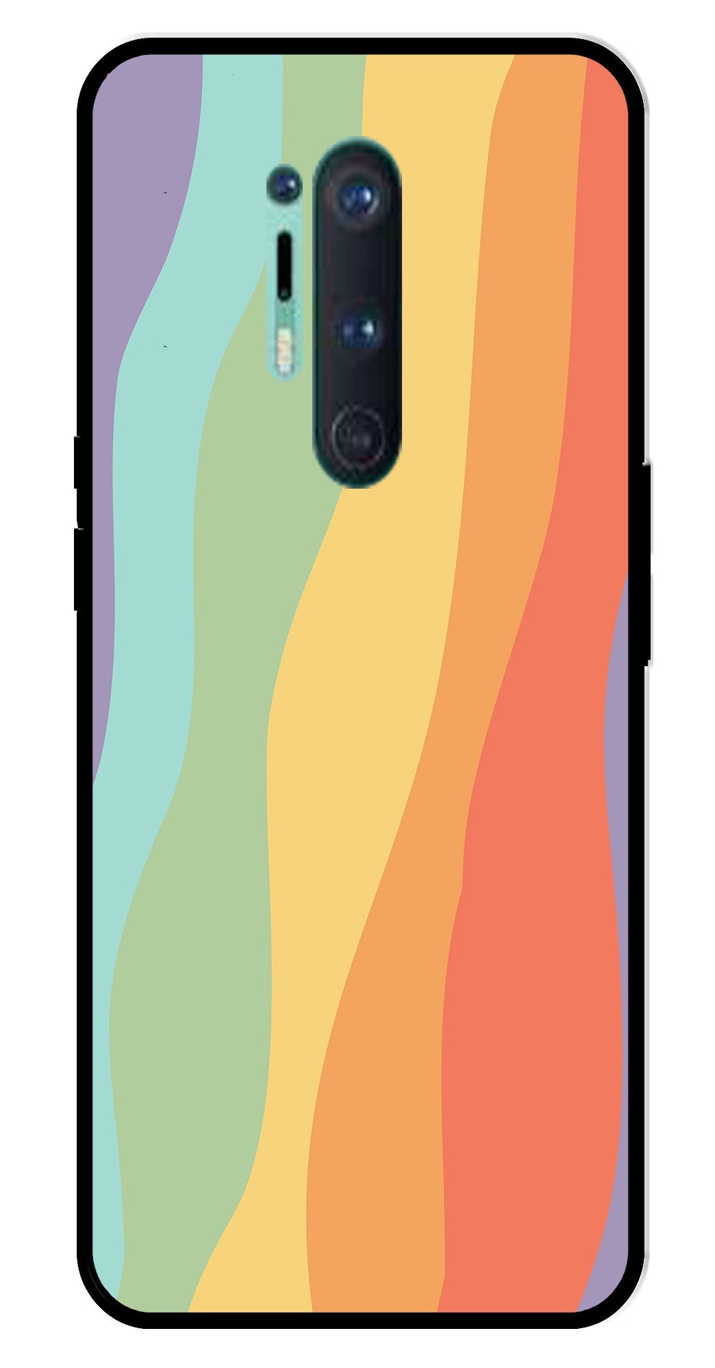 Muted Rainbow Metal Mobile Case for OnePlus 8 Pro Muted Rainbow Metal Mobile Case for OnePlus 8 Pro