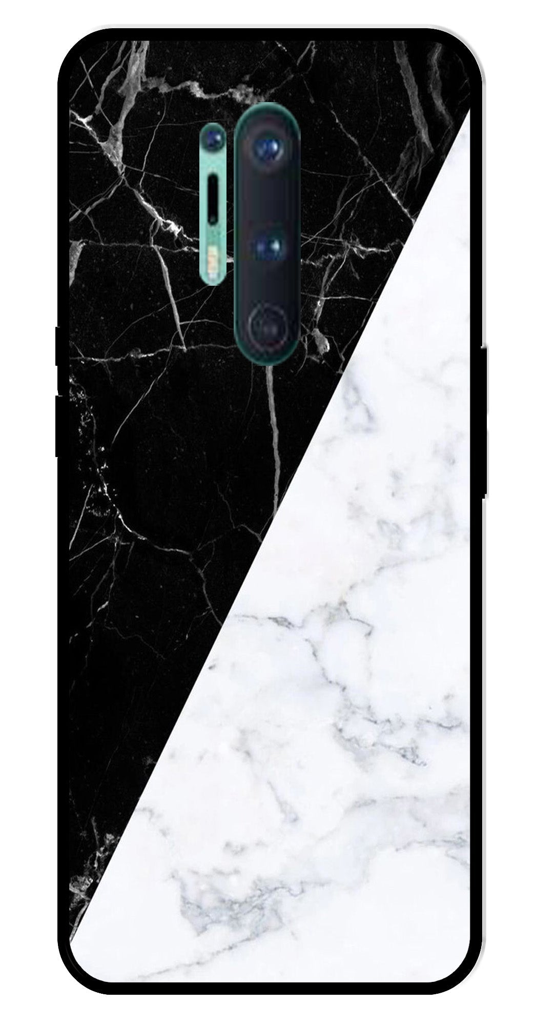 Black White Marble Design Metal Mobile Case for OnePlus 8 Pro Black White Marble Design Metal Mobile Case for OnePlus 8 Pro