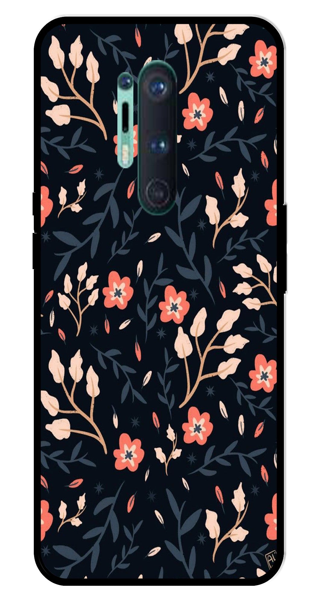 Floral Pattern Metal Mobile Case for OnePlus 8 Pro Floral Pattern Metal Mobile Case for OnePlus 8 Pro