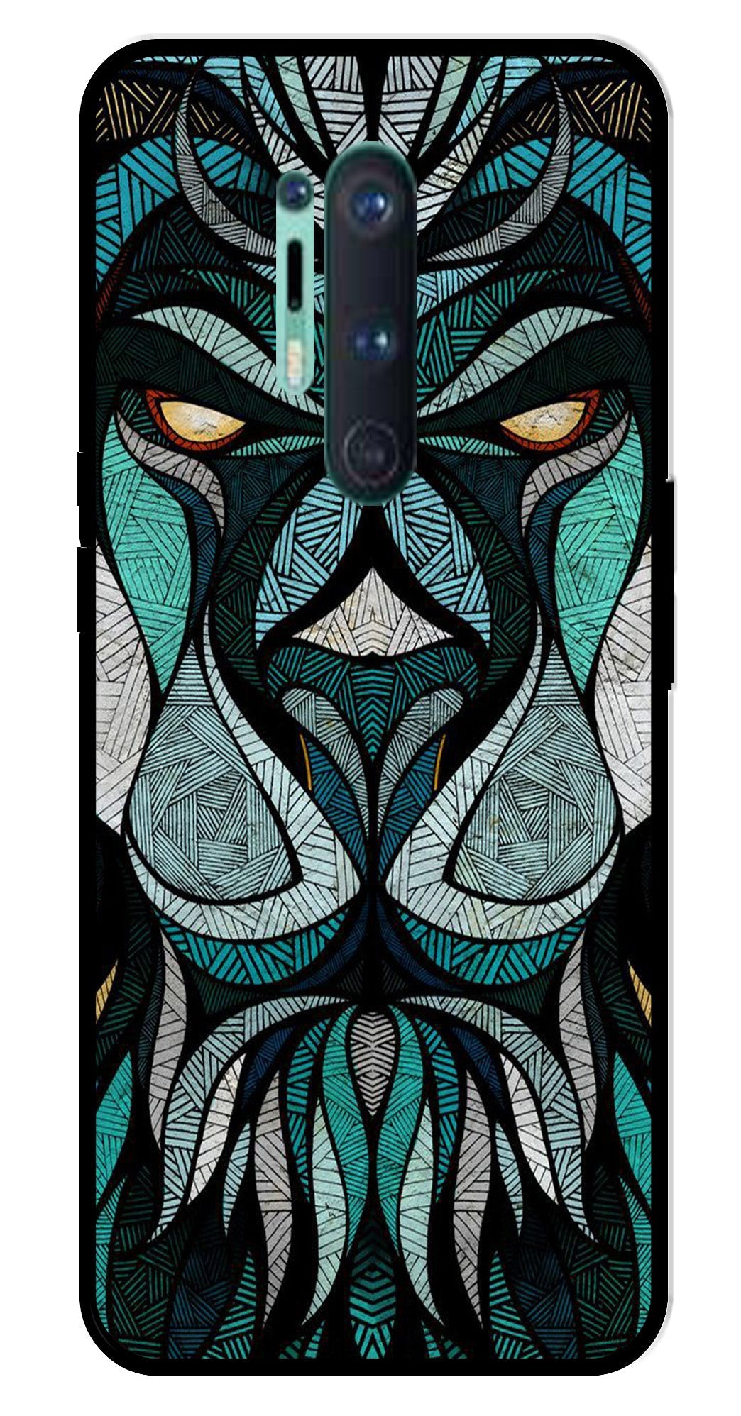 Lion Pattern Metal Mobile Case for OnePlus 8 Pro Lion Pattern Metal Mobile Case for OnePlus 8 Pro