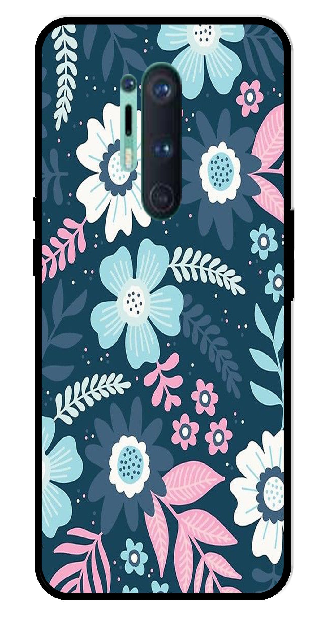 Flower Leaves Design Metal Mobile Case for OnePlus 8 Pro Flower Leaves Design Metal Mobile Case for OnePlus 8 Pro