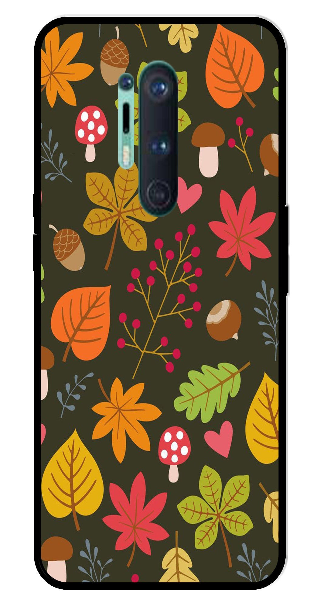 Leaves Design Metal Mobile Case for OnePlus 8 Pro Leaves Design Metal Mobile Case for OnePlus 8 Pro
