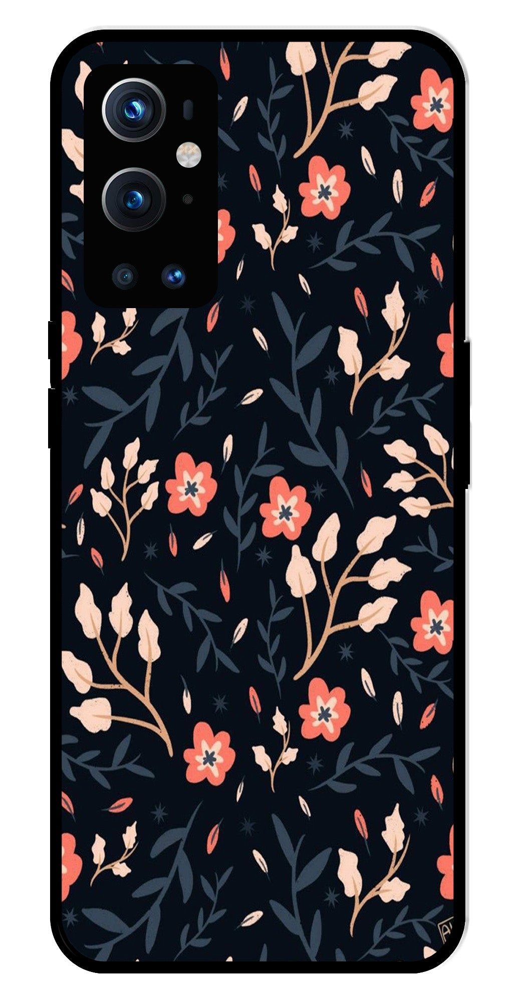 Floral Pattern Metal Mobile Case for OnePlus 9 Pro Floral Pattern Metal Mobile Case for OnePlus 9 Pro