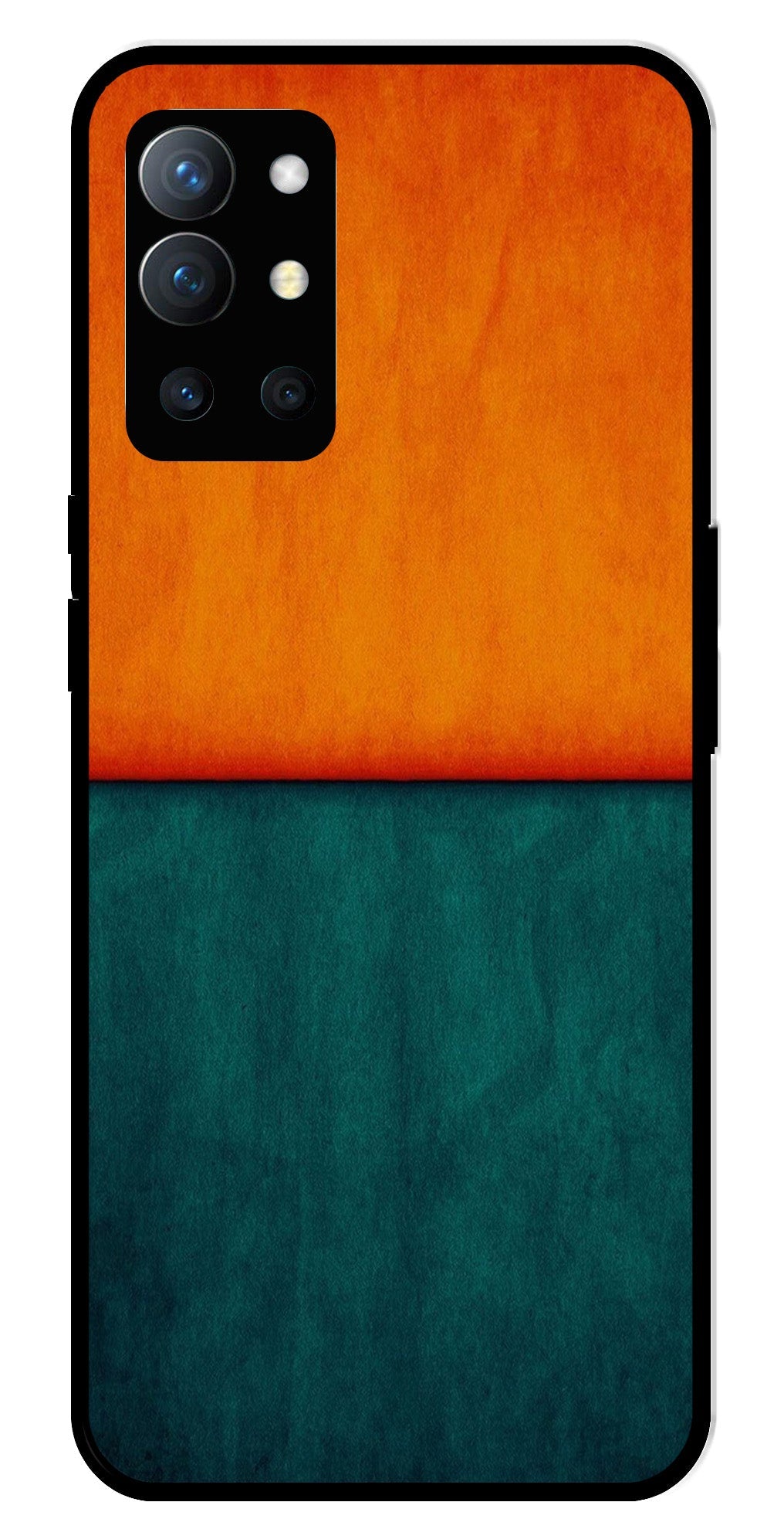 Orange Green Pattern Metal Mobile Case for OnePlus 9R Orange Green Pattern Metal Mobile Case for OnePlus 9R
