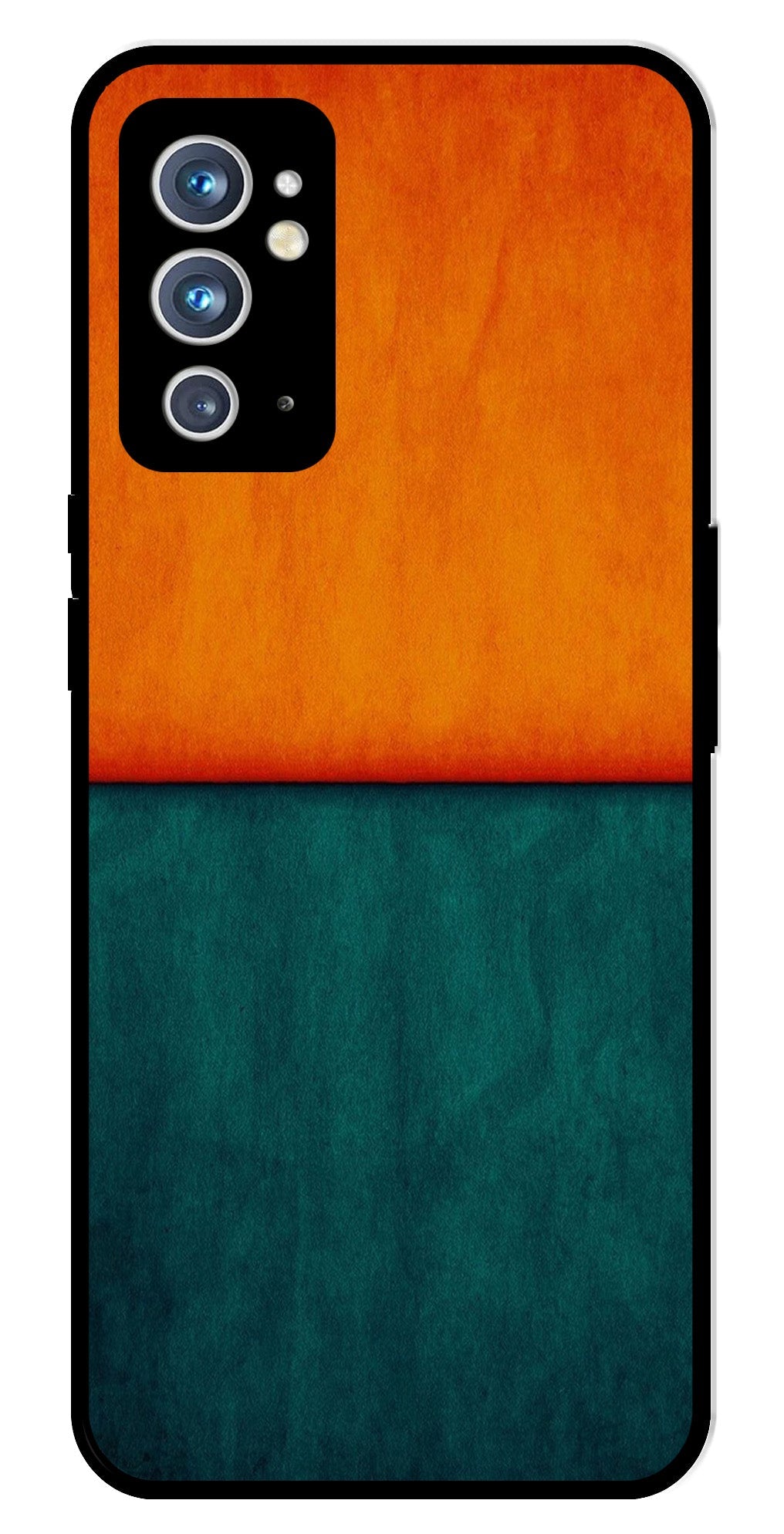Orange Green Pattern Metal Mobile Case for OnePlus 9RT Orange Green Pattern Metal Mobile Case for OnePlus 9RT