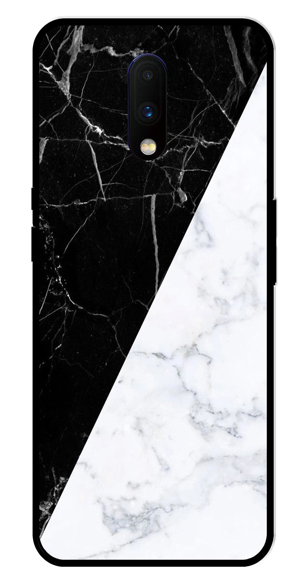 Black White Marble Design Metal Mobile Case for OnePlus 7 Black White Marble Design Metal Mobile Case for OnePlus 7
