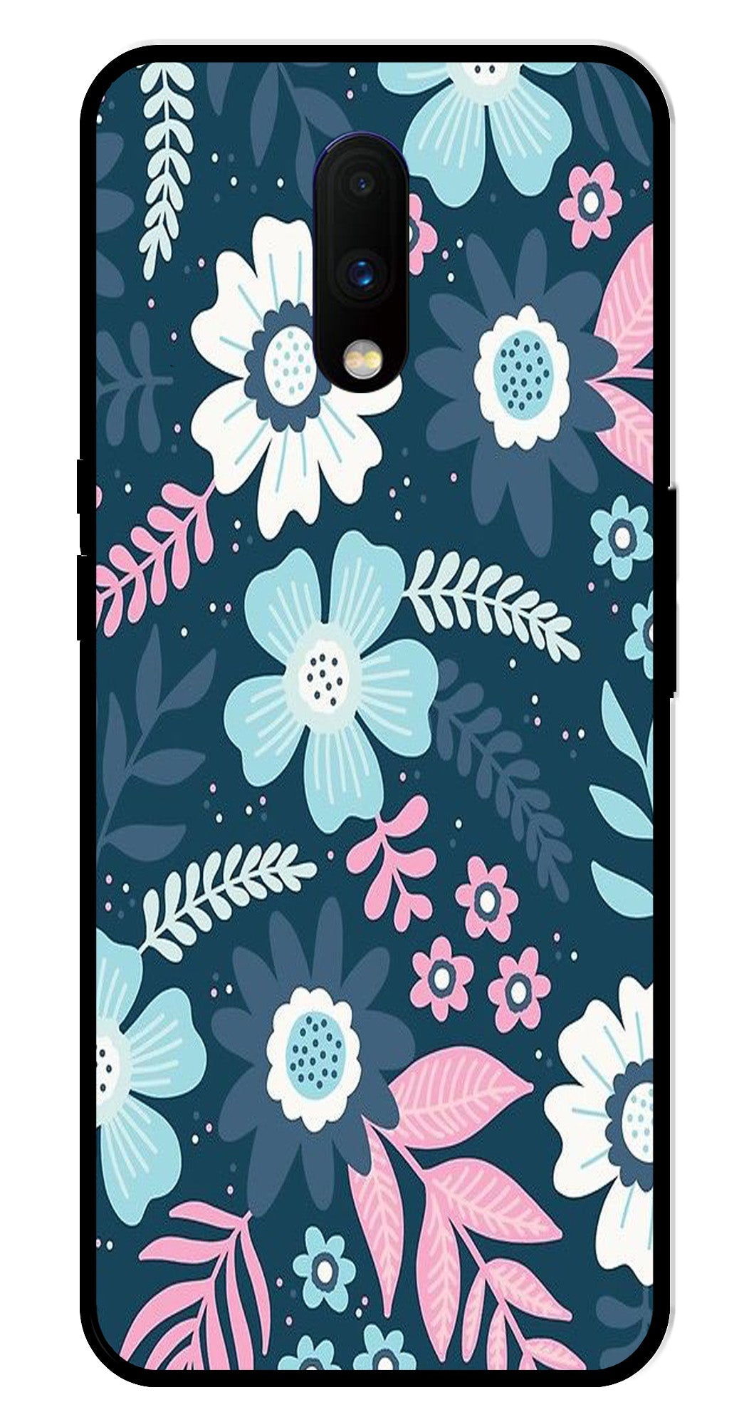 Flower Leaves Design Metal Mobile Case for OnePlus 7