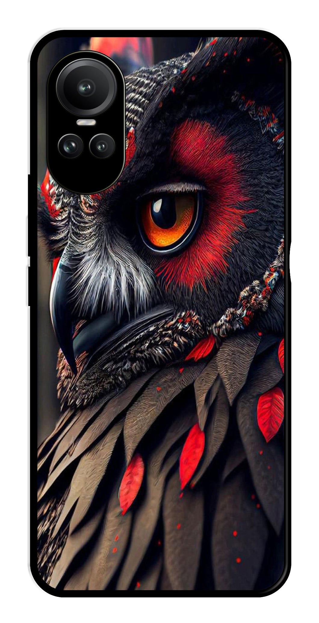 Owl Design Metal Mobile Case for Oppo Reno 10 Pro 5G Owl Design Metal Mobile Case for Oppo Reno 10 Pro 5G (Design No -26)