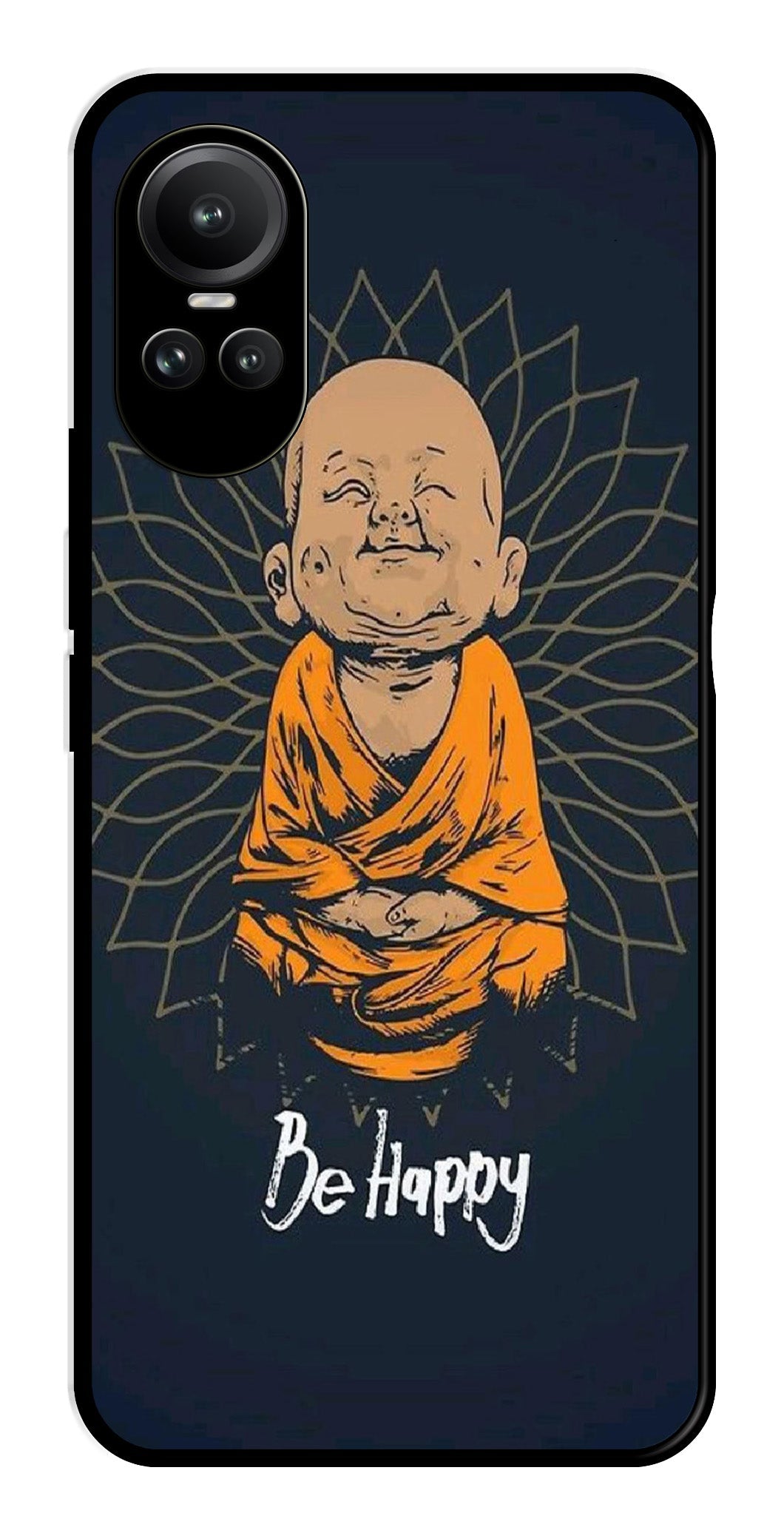 Be Happy Metal Mobile Case for Oppo Reno 10 Pro 5G Be Happy Metal Mobile Case for Oppo Reno 10 Pro 5G (Design No -27)