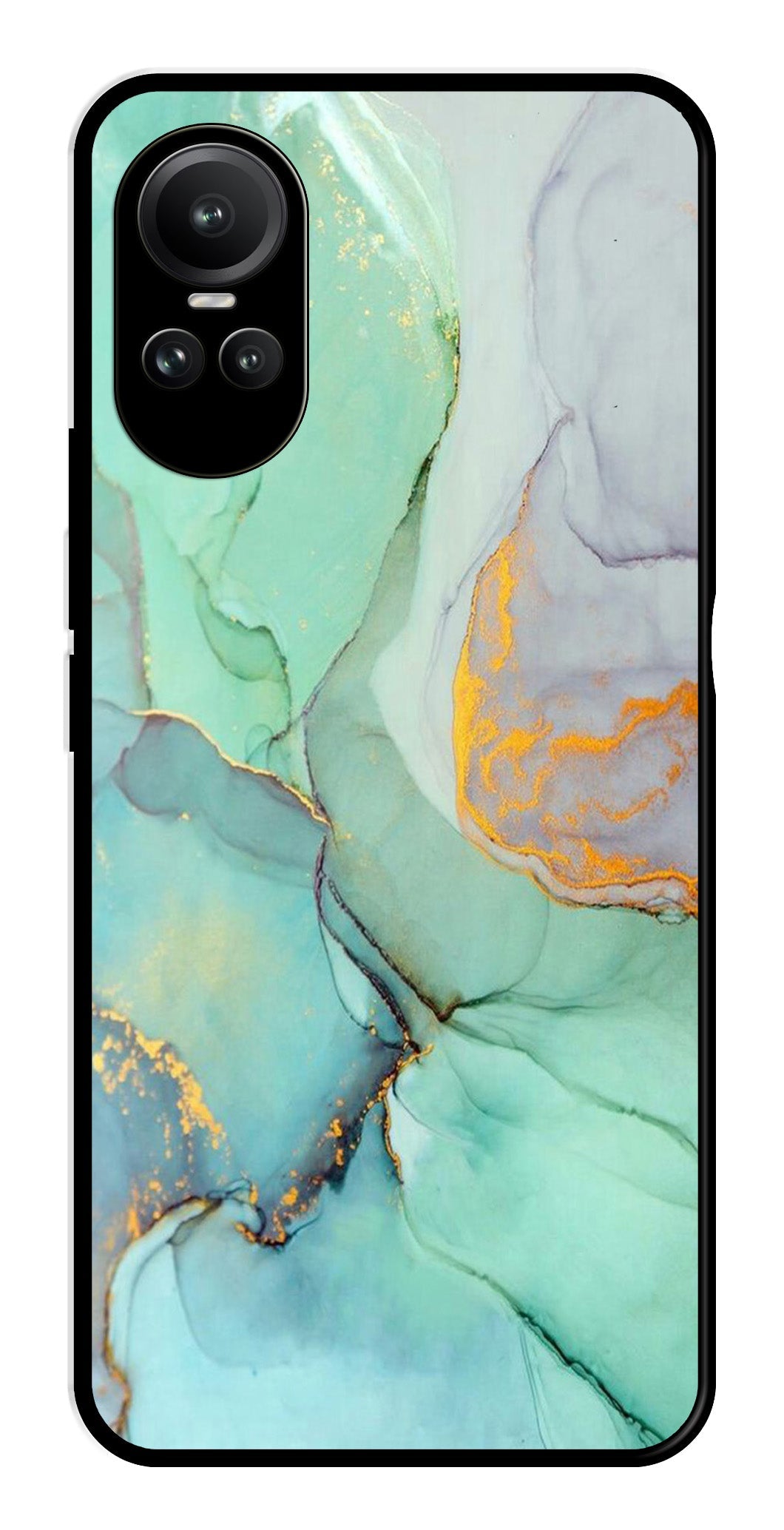 Marble Design Metal Mobile Case for Oppo Reno 10 5G Marble Design Metal Mobile Case for Oppo Reno 10 5G (Design No -46)