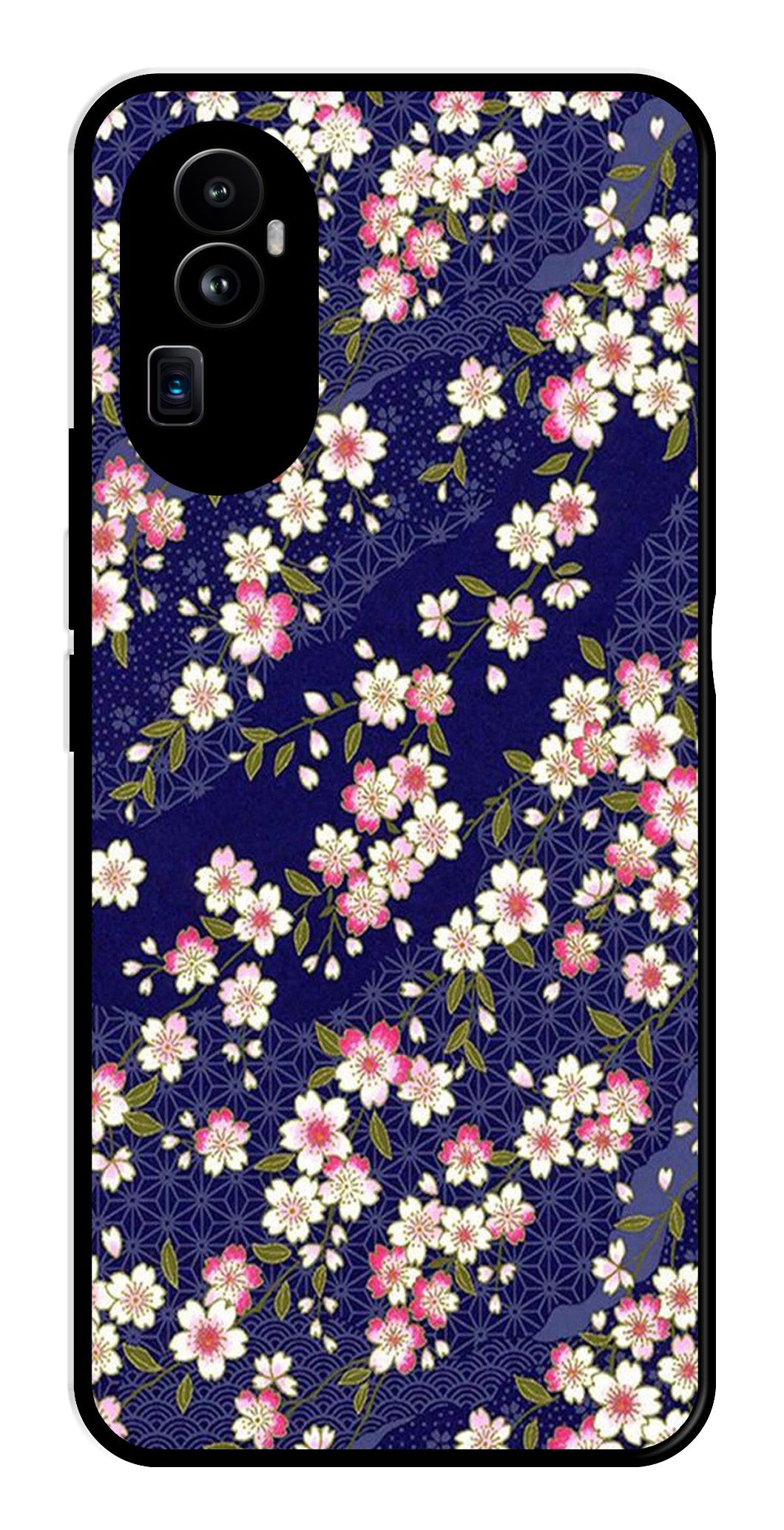 Flower Design Metal Mobile Case for Oppo Reno 10 Pro Plus 5G Flower Design Metal Mobile Case for Oppo Reno 10 Pro Plus 5G (Design No -25)