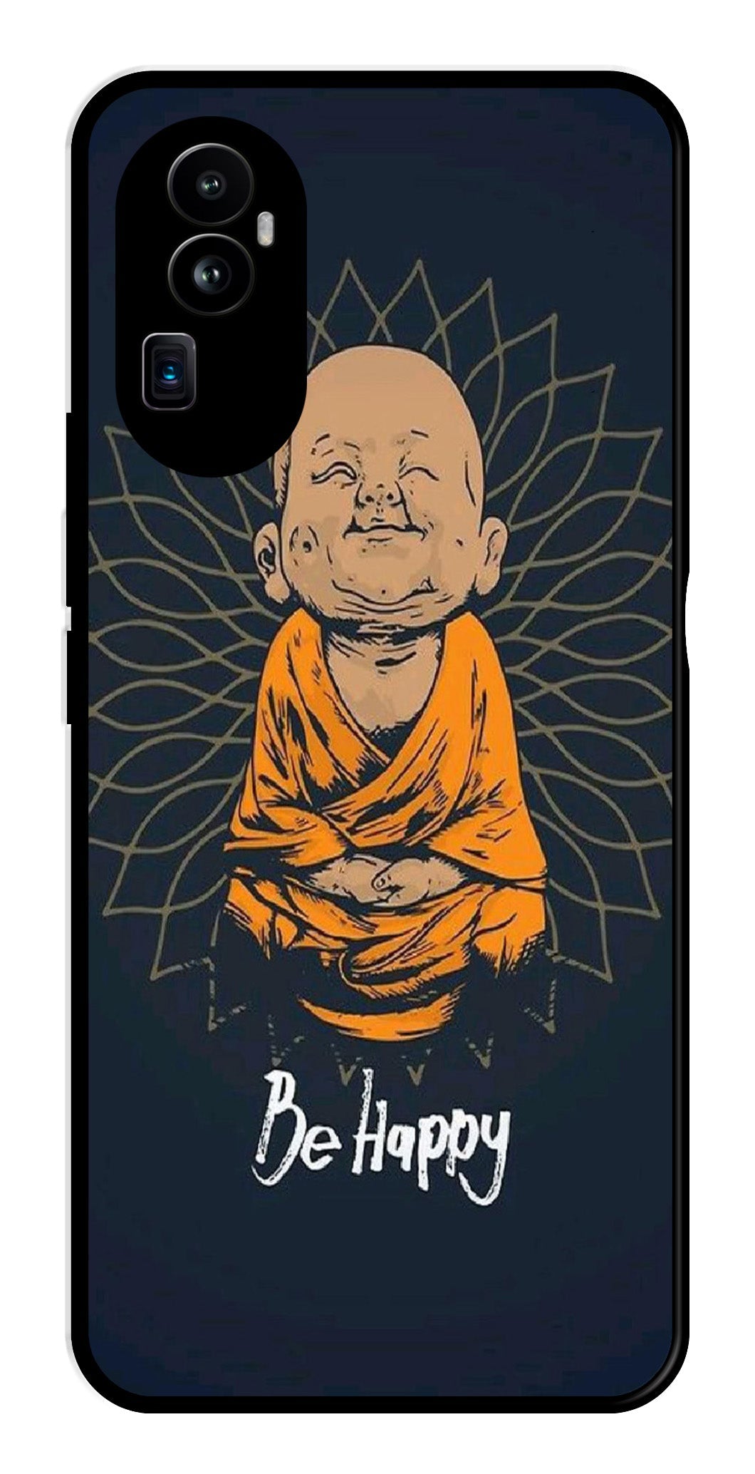 Be Happy Metal Mobile Case for Oppo Reno 10 Pro Plus 5G Be Happy Metal Mobile Case for Oppo Reno 10 Pro Plus 5G (Design No -27)