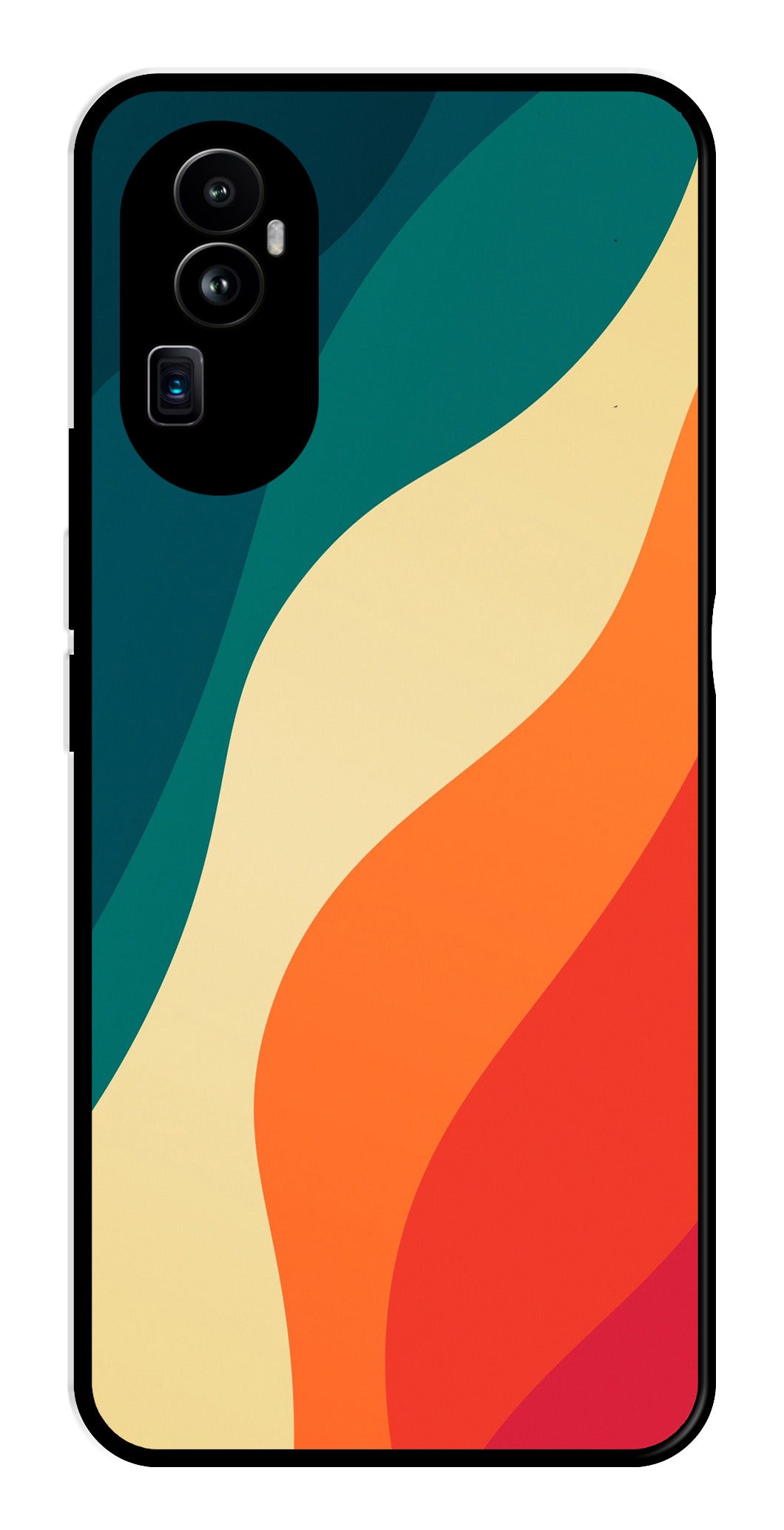 Muted Rainbow Metal Mobile Case for Oppo Reno 10 Pro Plus 5G Muted Rainbow Metal Mobile Case for Oppo Reno 10 Pro Plus 5G (Design No -39)