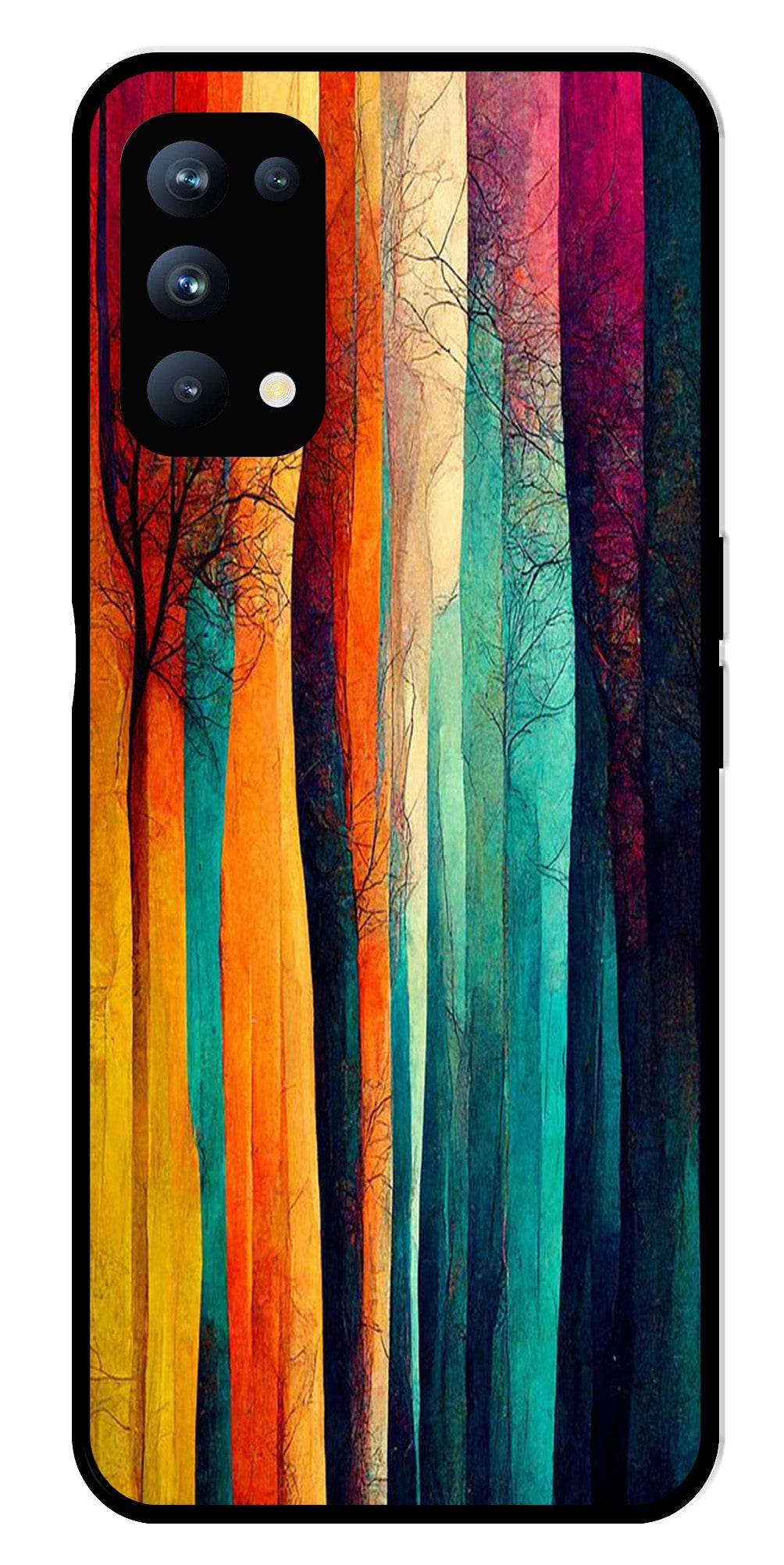 Modern Art Colorful Metal Mobile Case for Oppo Reno 5 Pro 5G Modern Art Colorful Metal Mobile Case for Oppo Reno 5 Pro 5G (Design No -47)