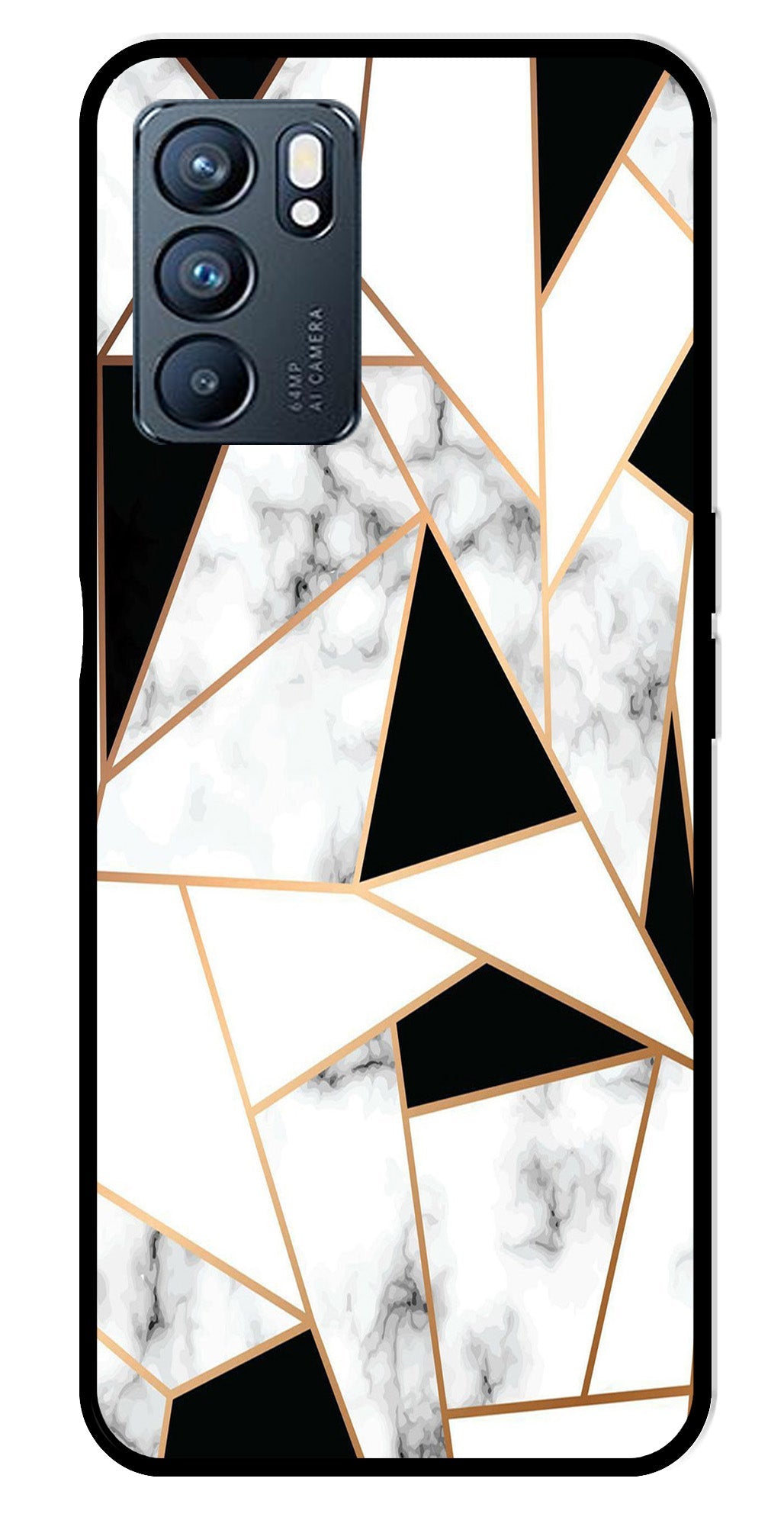 Marble Design2 Metal Mobile Case for Oppo Reno 6 5G Marble Design2 Metal Mobile Case for Oppo Reno 6 5G (Design No -08)