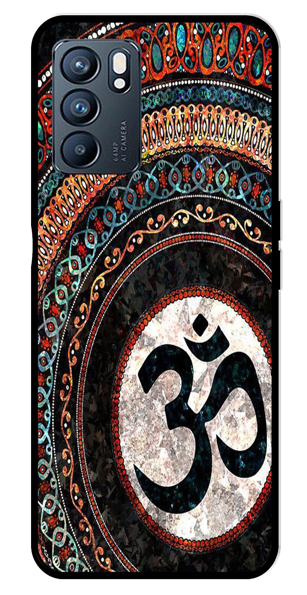 Oum Design Metal Mobile Case for Oppo Reno 6 5G Oum Design Metal Mobile Case for Oppo Reno 6 5G (Design No -15)