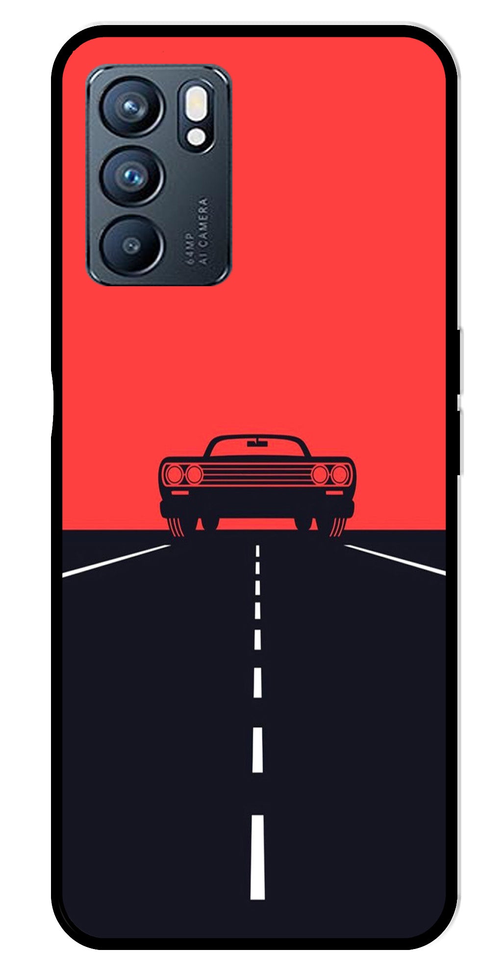 Car Lover Metal Mobile Case for Oppo Reno 6 5G Car Lover Metal Mobile Case for Oppo Reno 6 5G (Design No -21)