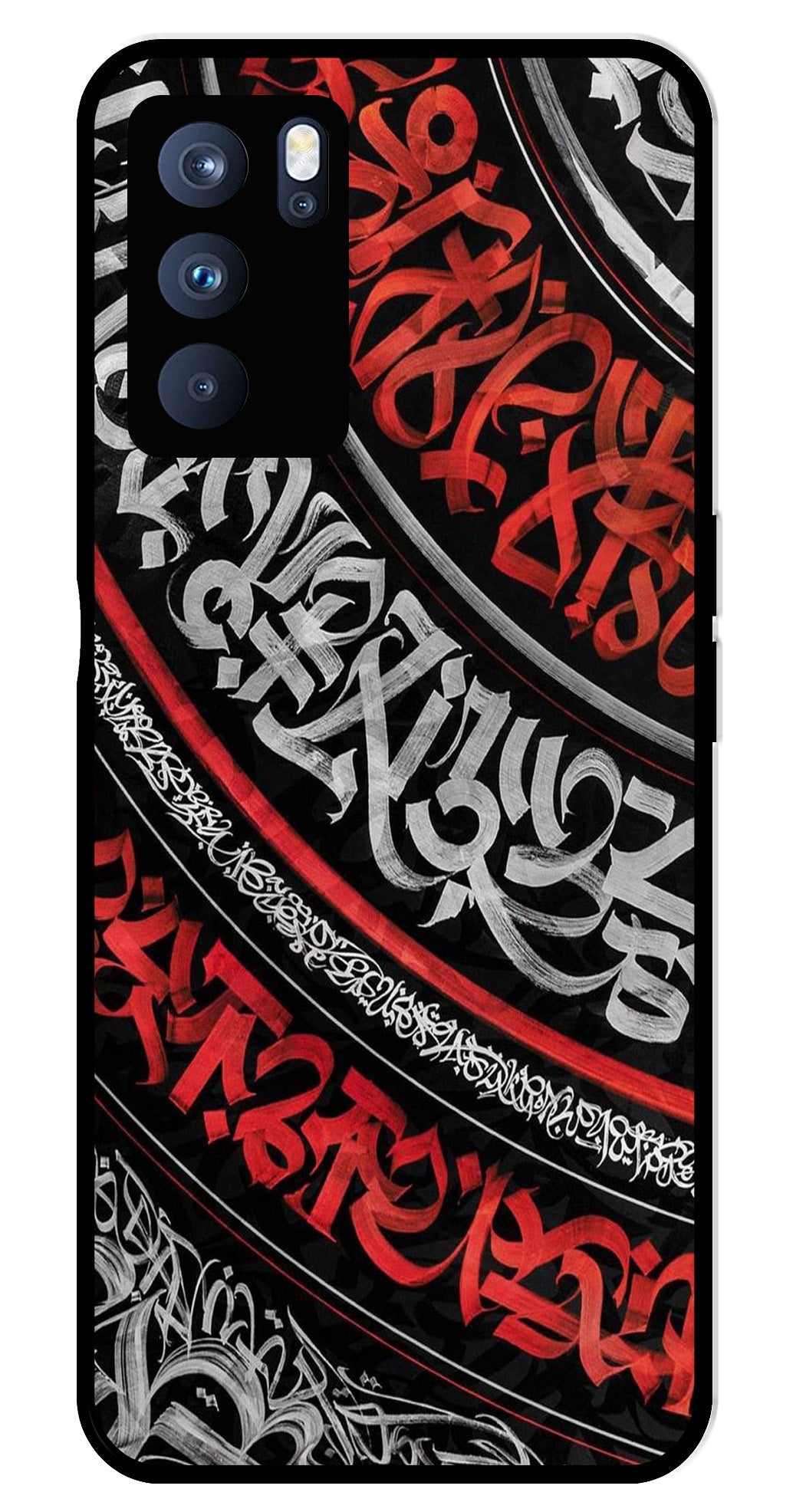 Qalander Art Metal Mobile Case for Oppo Reno 6 Pro 5G Qalander Art Metal Mobile Case for Oppo Reno 6 Pro 5G (Design No -49)