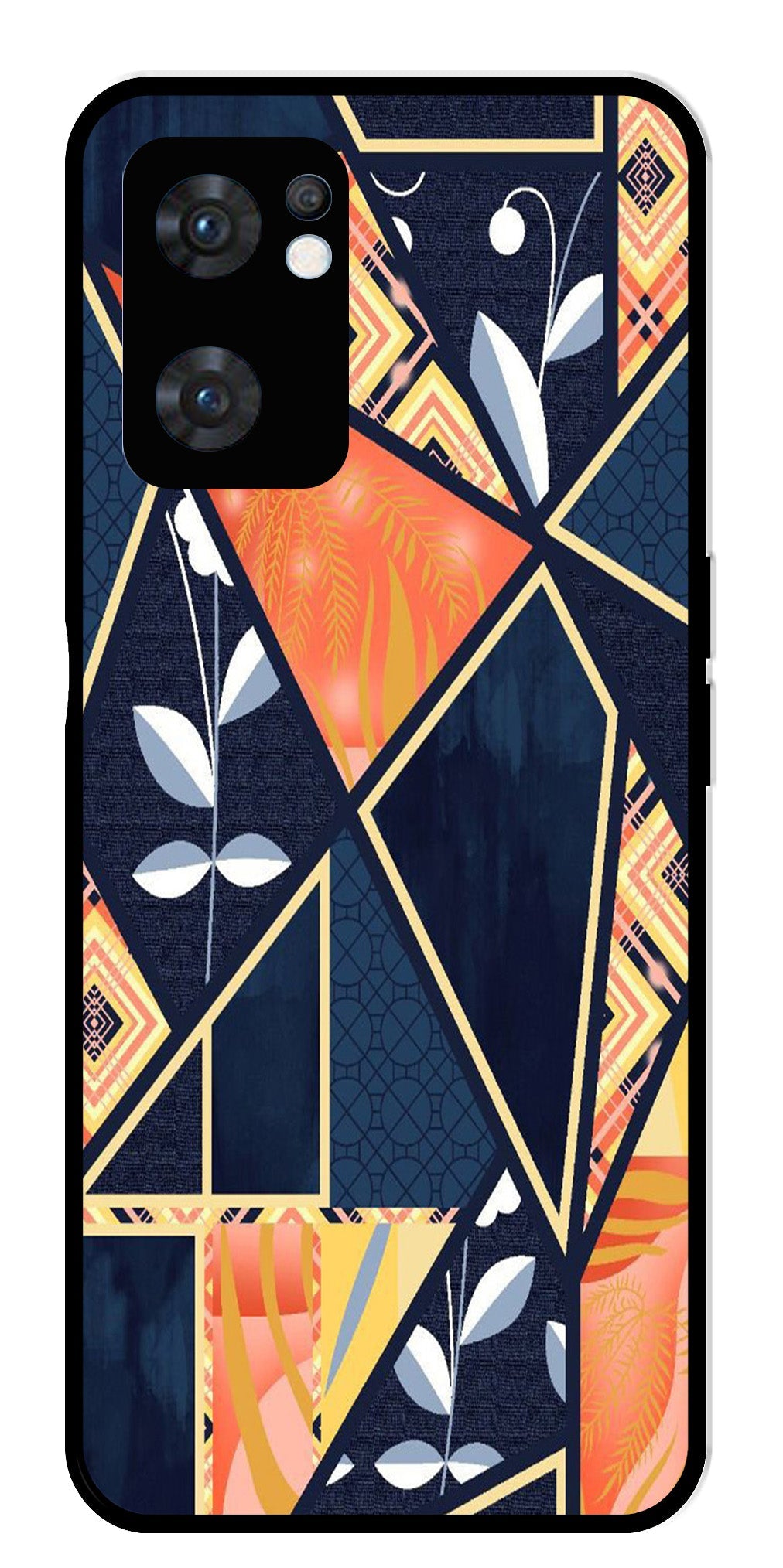 Marble Design Metal Mobile Case for Oppo Reno 7 5G Marble Design Metal Mobile Case for Oppo Reno 7 5G (Design No -07)