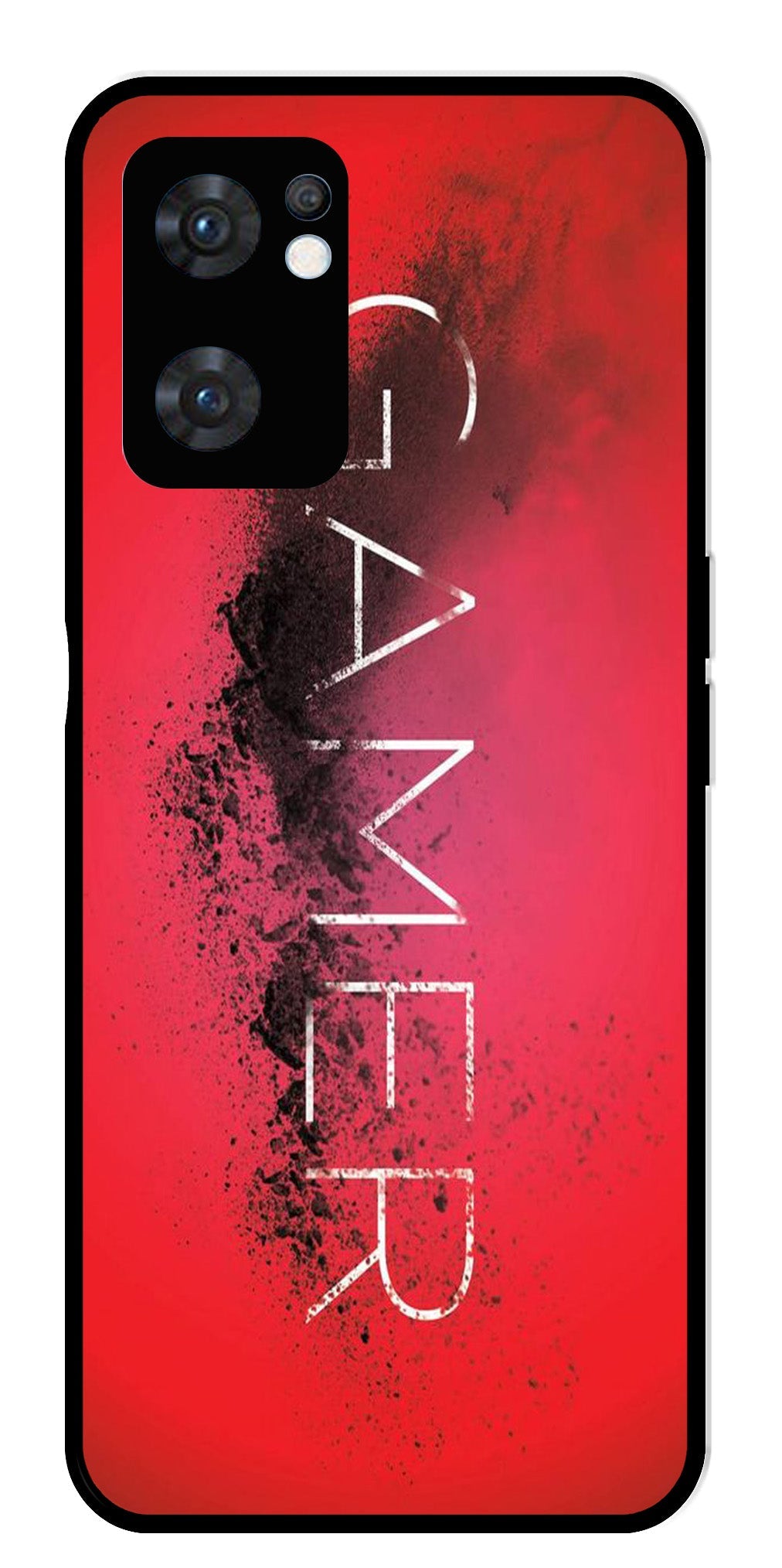 Gamer Pattern Metal Mobile Case for Oppo Reno 7 5G Gamer Pattern Metal Mobile Case for Oppo Reno 7 5G (Design No -41)