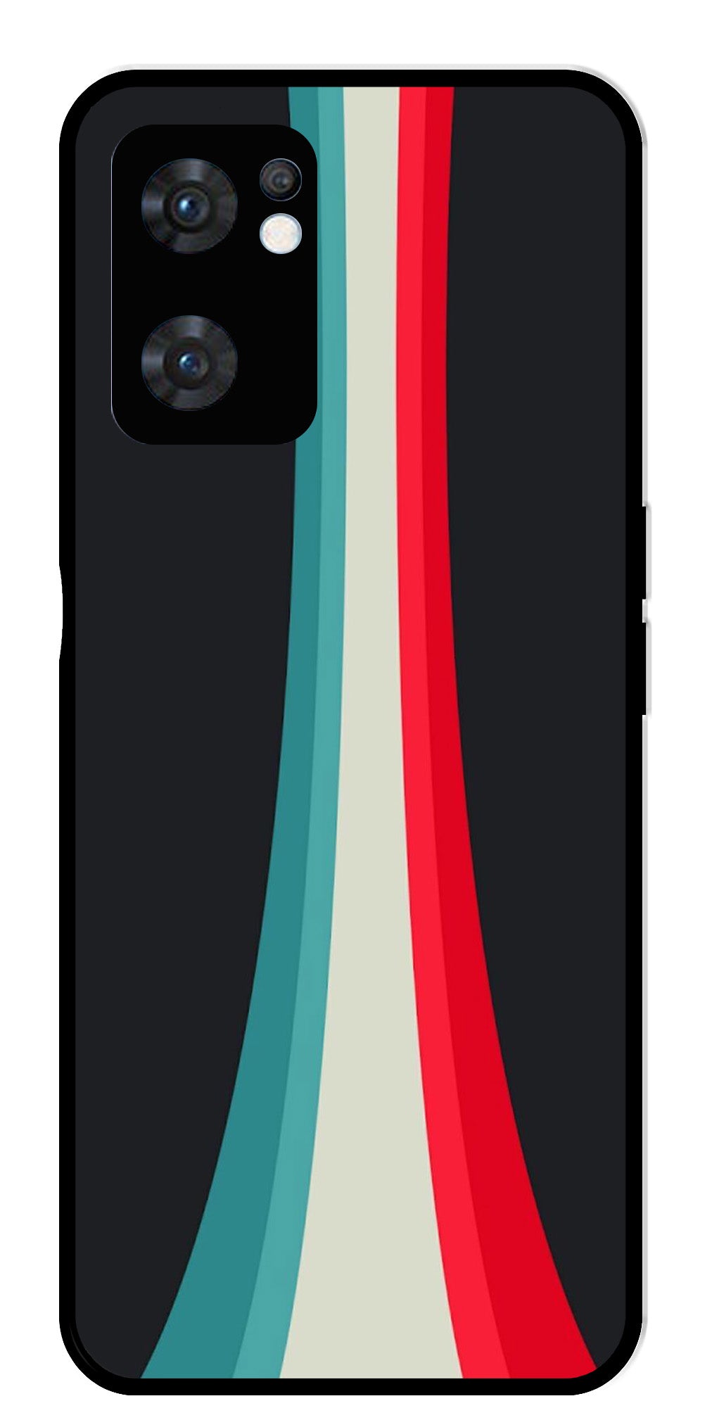 Modern Art Colorful Metal Mobile Case for Oppo Reno 7 5G Modern Art Colorful Metal Mobile Case for Oppo Reno 7 5G (Design No -48)
