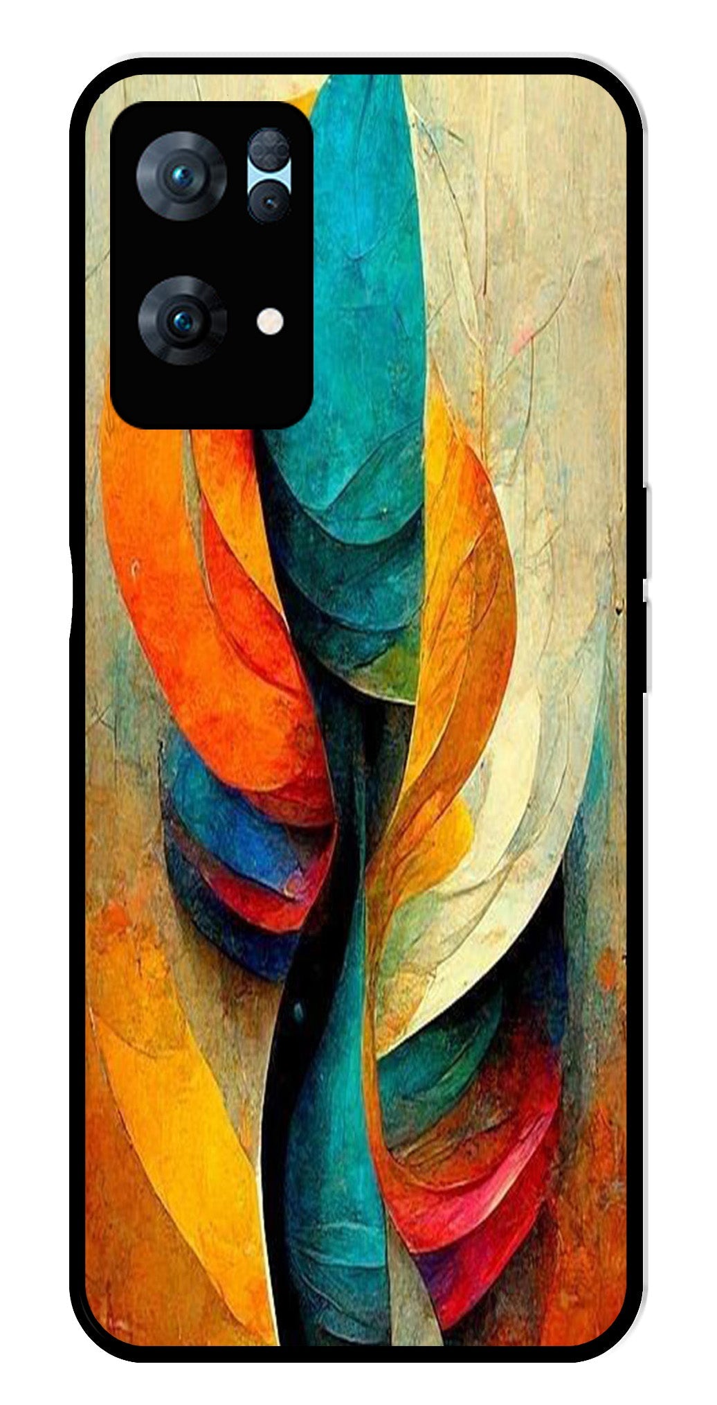 Modern Art Metal Mobile Case for Oppo Reno 7 Pro 5G Modern Art Metal Mobile Case for Oppo Reno 7 Pro 5G (Design No -11)