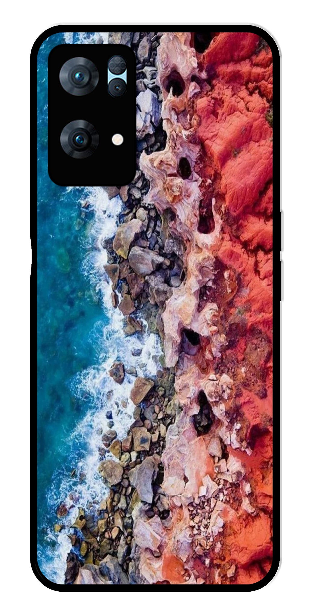 Sea Shore Metal Mobile Case for Oppo Reno 7 Pro 5G Sea Shore Metal Mobile Case for Oppo Reno 7 Pro 5G (Design No -18)
