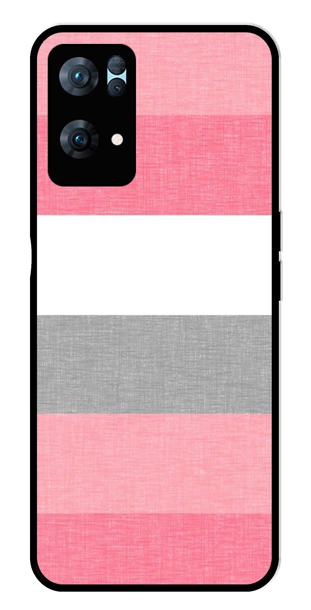 Pink Pattern Metal Mobile Case for Oppo Reno 7 Pro 5G Pink Pattern Metal Mobile Case for Oppo Reno 7 Pro 5G (Design No -23)