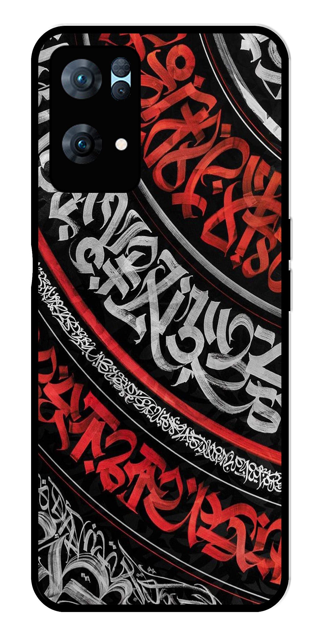 Qalander Art Metal Mobile Case for Oppo Reno 7 Pro 5G Qalander Art Metal Mobile Case for Oppo Reno 7 Pro 5G (Design No -49)