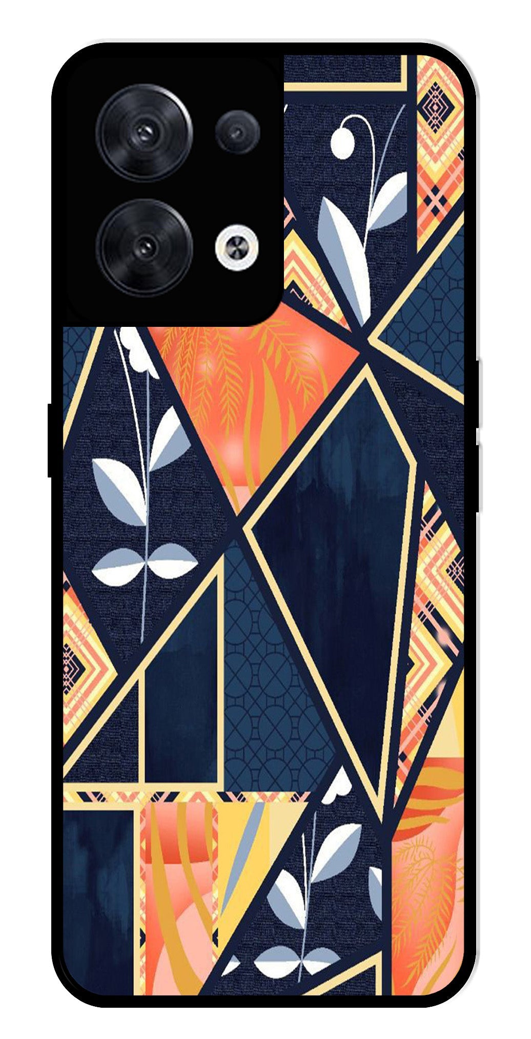 Marble Design Metal Mobile Case for Oppo Reno 8 5G Marble Design Metal Mobile Case for Oppo Reno 8 5G (Design No -07)