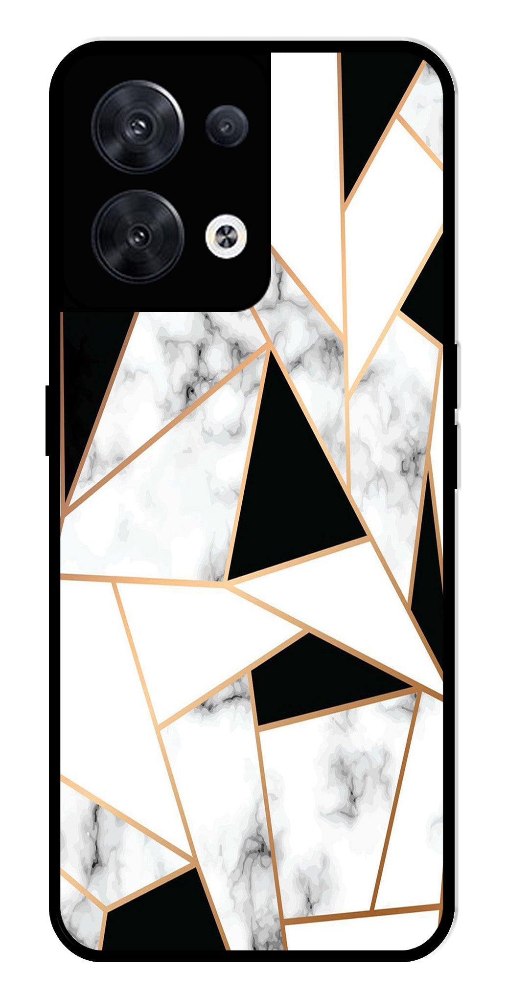 Marble Design2 Metal Mobile Case for Oppo Reno 8 5G Marble Design2 Metal Mobile Case for Oppo Reno 8 5G (Design No -08)