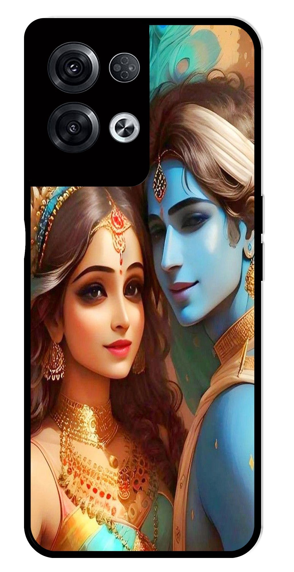 Lord Radha Krishna Metal Mobile Case for Oppo Reno 8 Pro 5G Lord Radha Krishna Metal Mobile Case for Oppo Reno 8 Pro 5G (Design No -01)