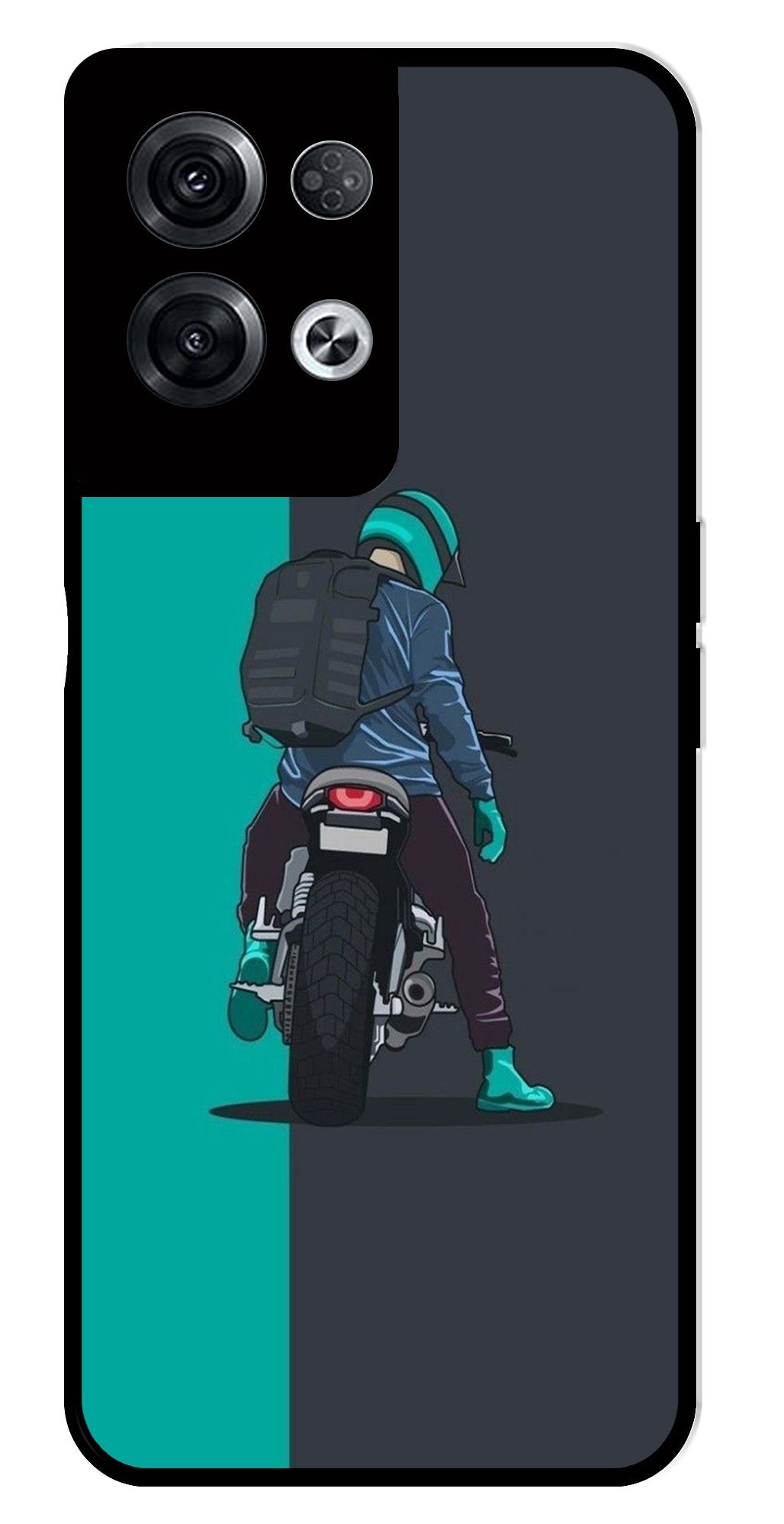 Bike Lover Metal Mobile Case for Oppo Reno 8 Pro 5G Bike Lover Metal Mobile Case for Oppo Reno 8 Pro 5G (Design No -05)