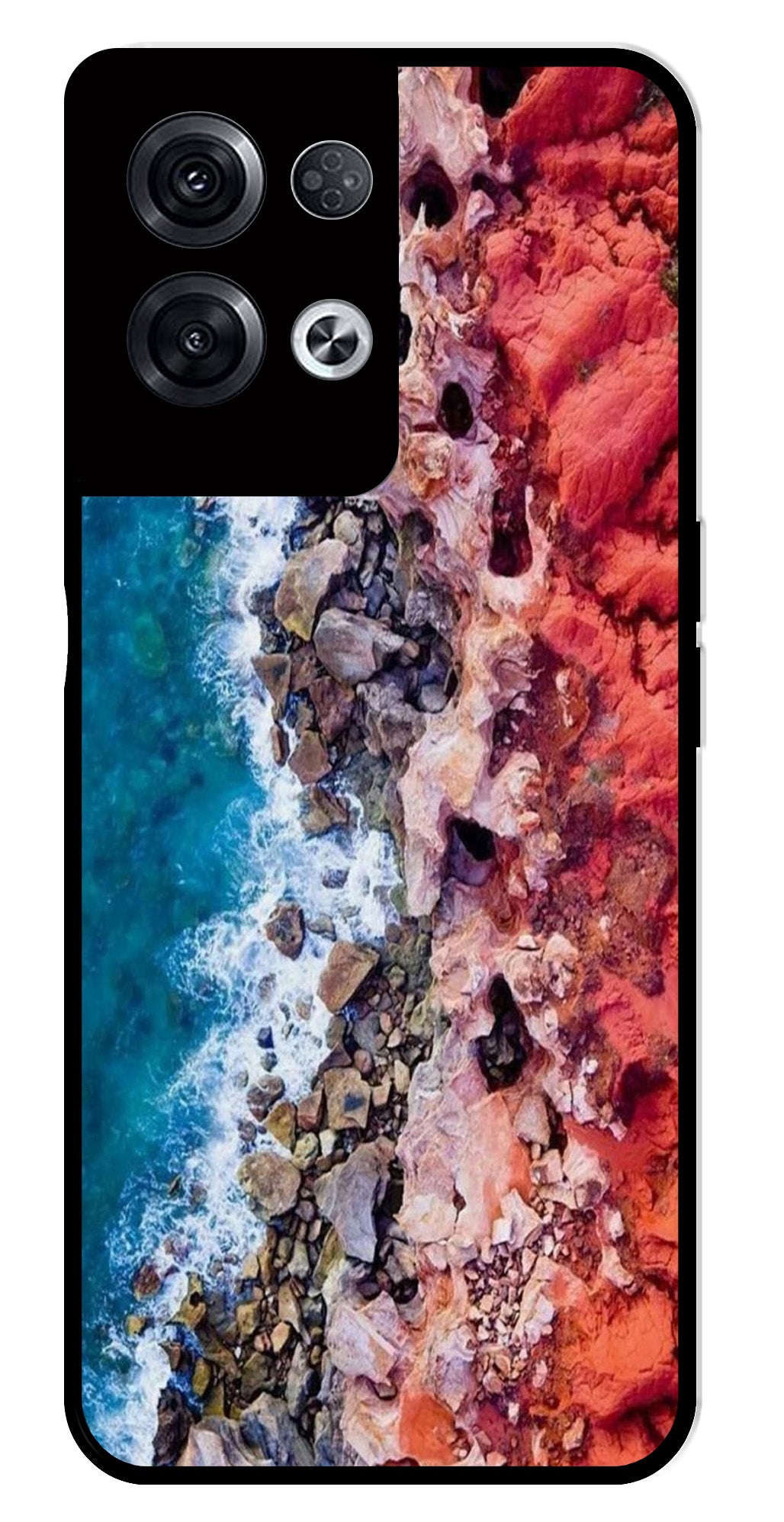 Sea Shore Metal Mobile Case for Oppo Reno 8 Pro 5G Sea Shore Metal Mobile Case for Oppo Reno 8 Pro 5G (Design No -18)