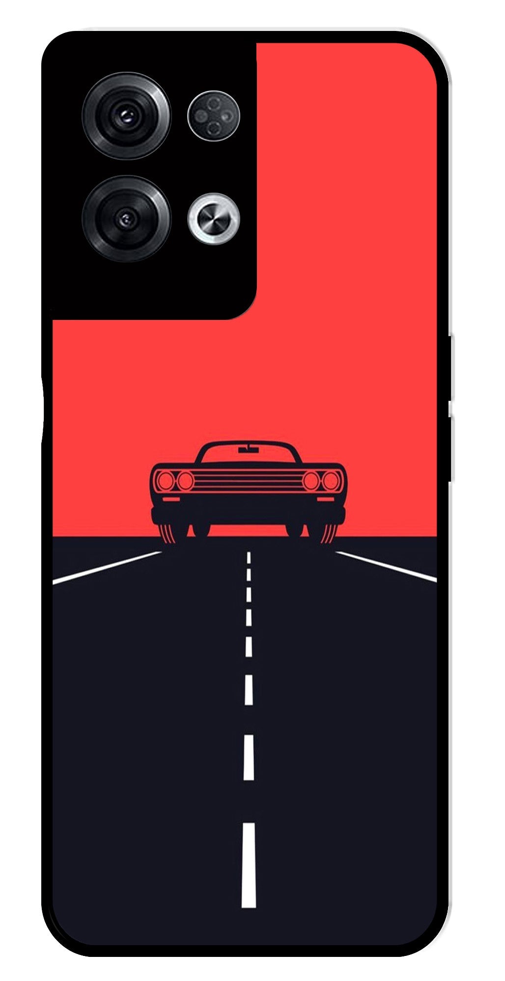 Car Lover Metal Mobile Case for Oppo Reno 8 Pro 5G Car Lover Metal Mobile Case for Oppo Reno 8 Pro 5G (Design No -21)