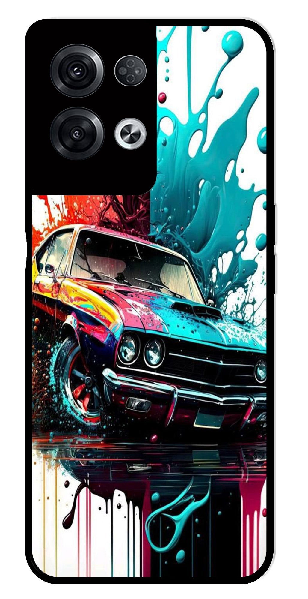 Vintage Car Metal Mobile Case for Oppo Reno 8 Pro 5G Vintage Car Metal Mobile Case for Oppo Reno 8 Pro 5G (Design No -29)