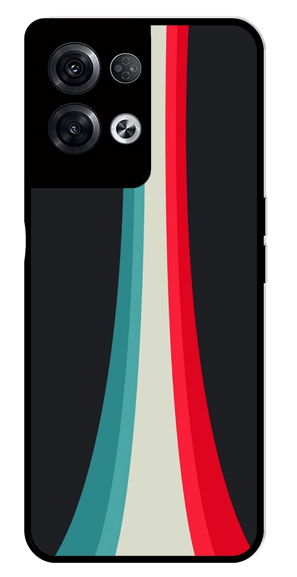 Modern Art Colorful Metal Mobile Case for Oppo Reno 8 Pro 5G Modern Art Colorful Metal Mobile Case for Oppo Reno 8 Pro 5G (Design No -48)