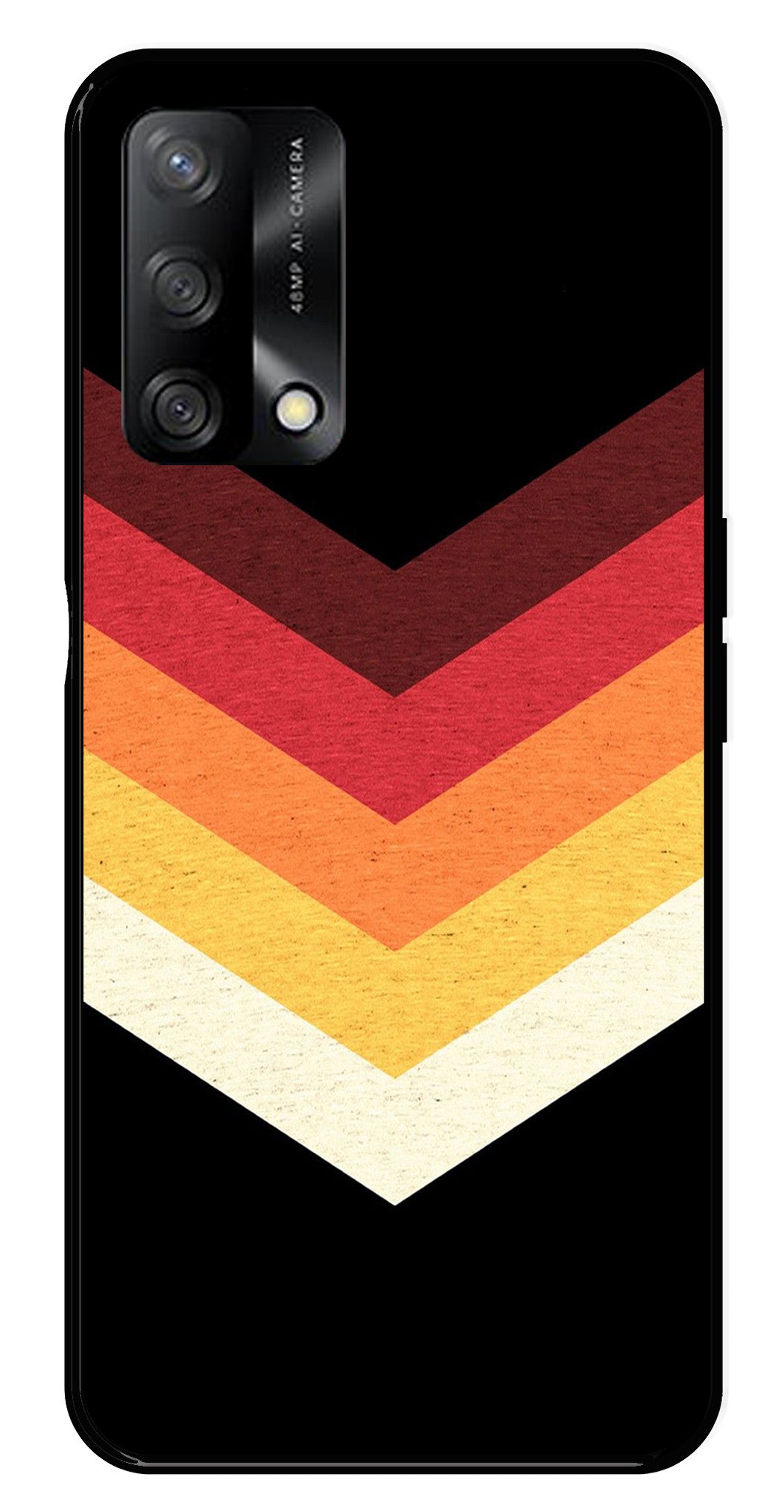 MultiColor Arrow Metal Mobile Case for Oppo A74 5G MultiColor Arrow Metal Mobile Case for Oppo A74 5G (Design No -04)