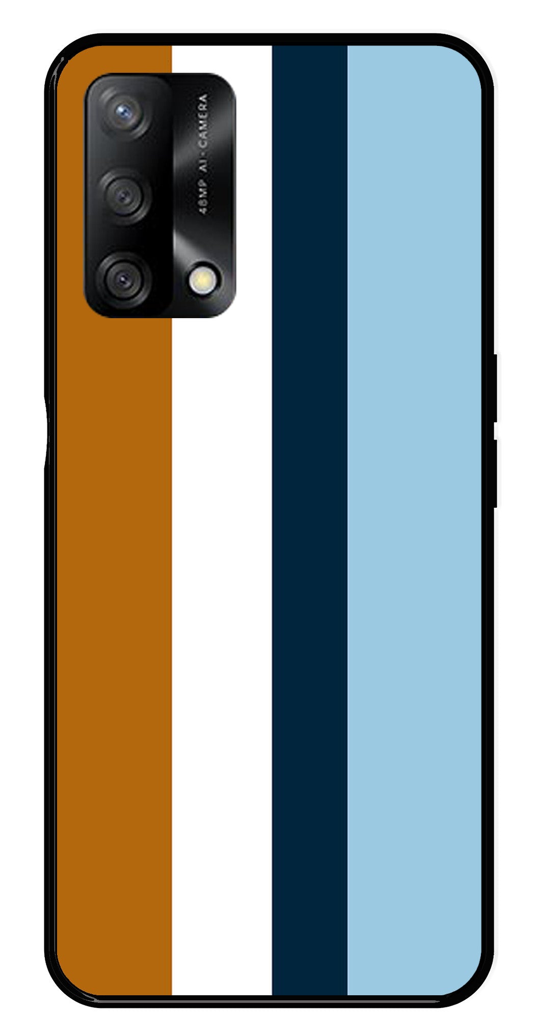 MultiColor Pattern Metal Mobile Case for Oppo A54 5G MultiColor Pattern Metal Mobile Case for Oppo A54 5G (Design No -17)