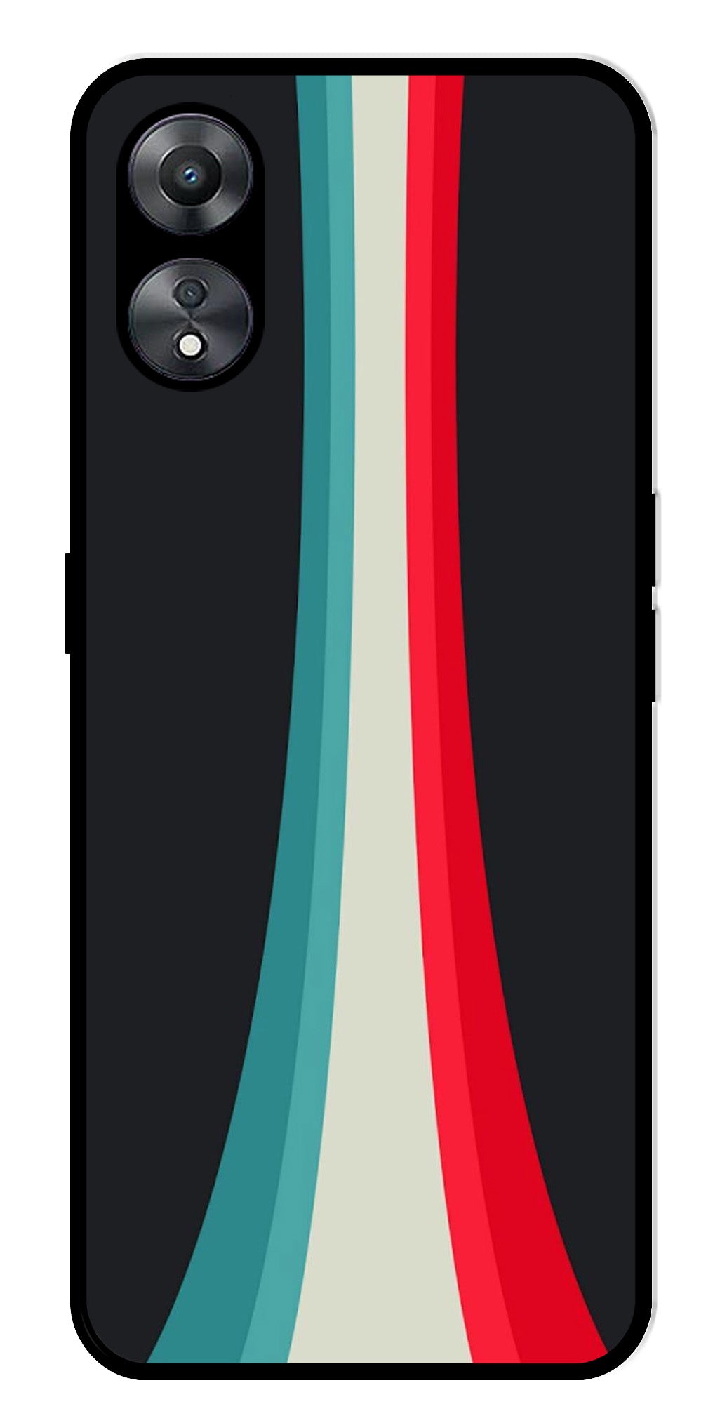 Modern Art Colorful Metal Mobile Case for Oppo A58 5G Modern Art Colorful Metal Mobile Case for Oppo A58 5G (Design No -48)