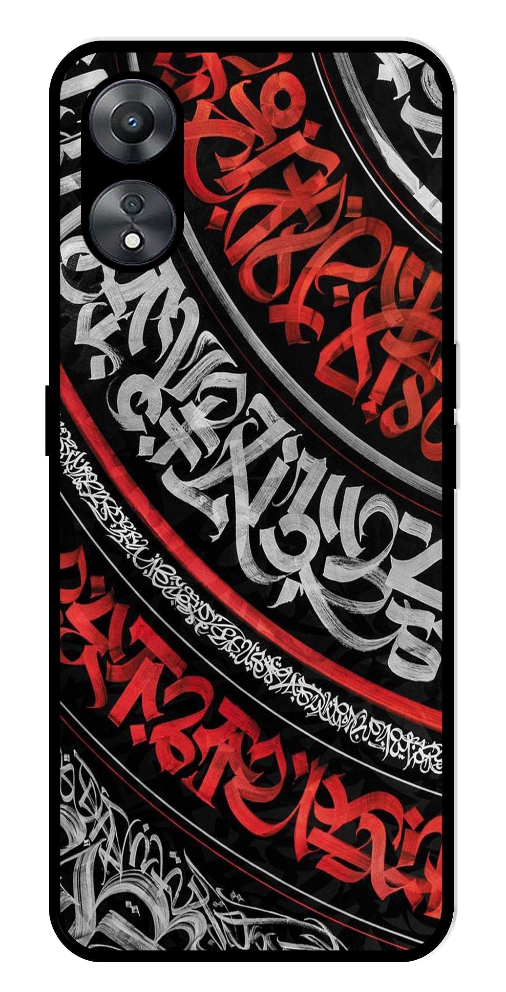 Qalander Art Metal Mobile Case for Oppo A58 5G (Design No -49)