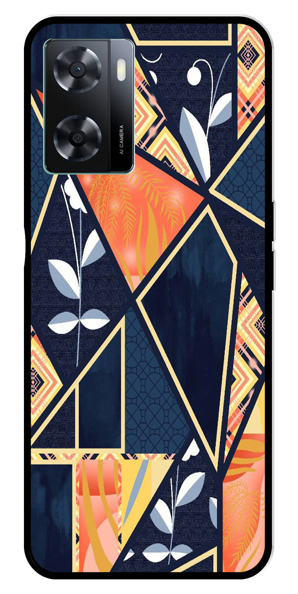 Marble Design Metal Mobile Case for Oppo A77s 4G Marble Design Metal Mobile Case for Oppo A77s 4G (Design No -07)