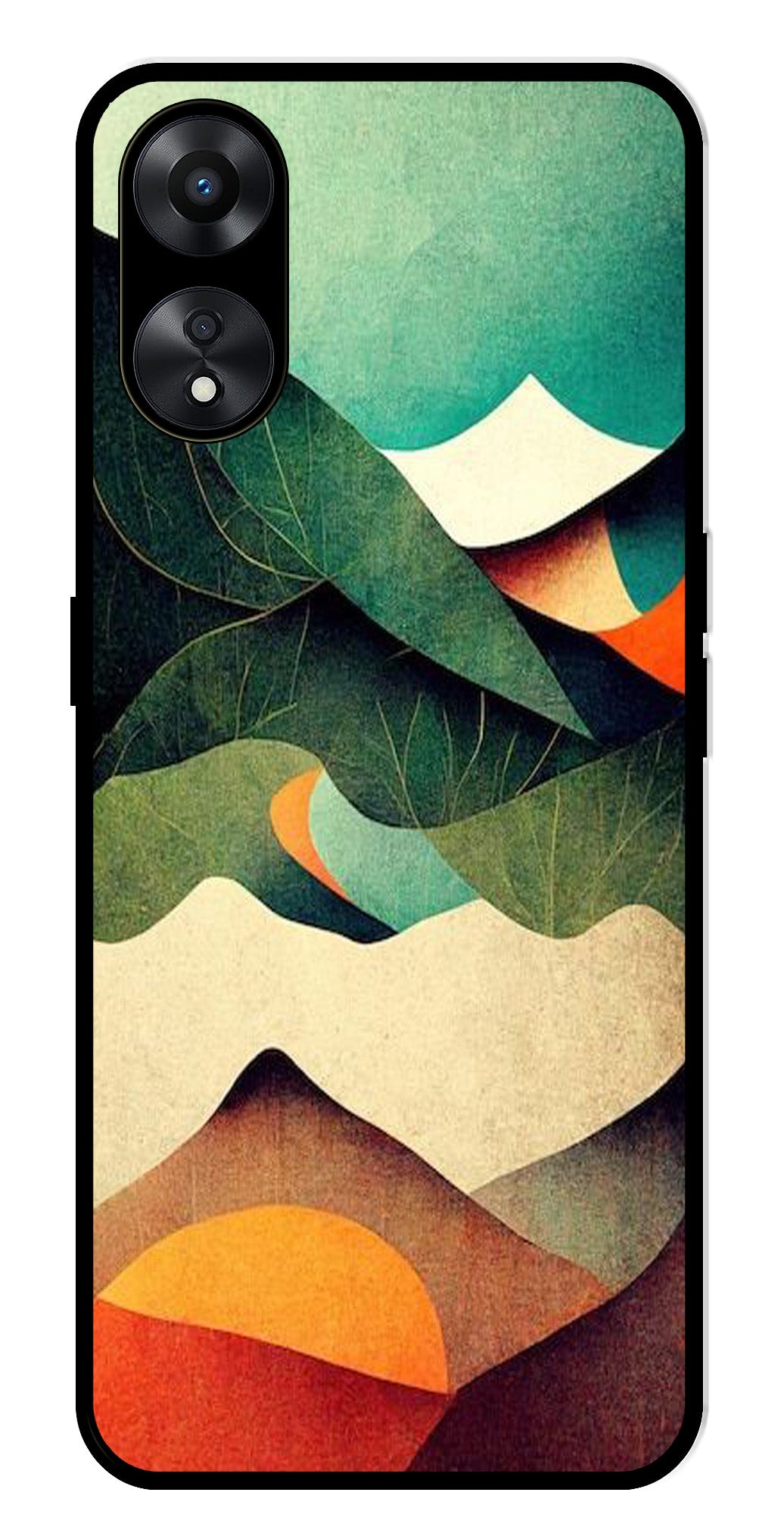 MultiColor Pattern Metal Mobile Case for Oppo A78 5G MultiColor Pattern Metal Mobile Case for Oppo A78 5G (Design No -43)