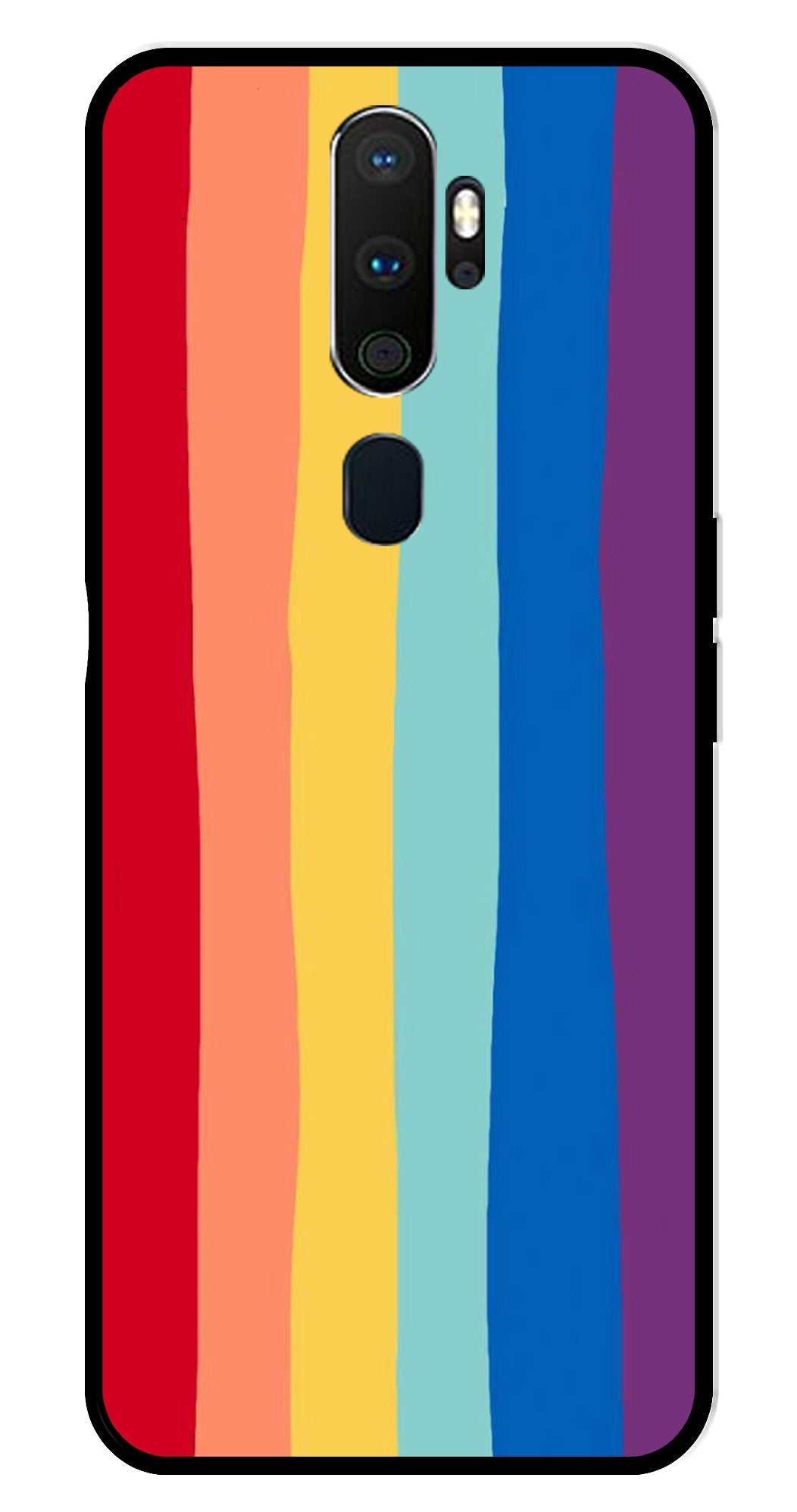 Rainbow MultiColor Metal Mobile Case for Oppo A9 2020 Rainbow MultiColor Metal Mobile Case for Oppo A9 2020 (Design No -03)